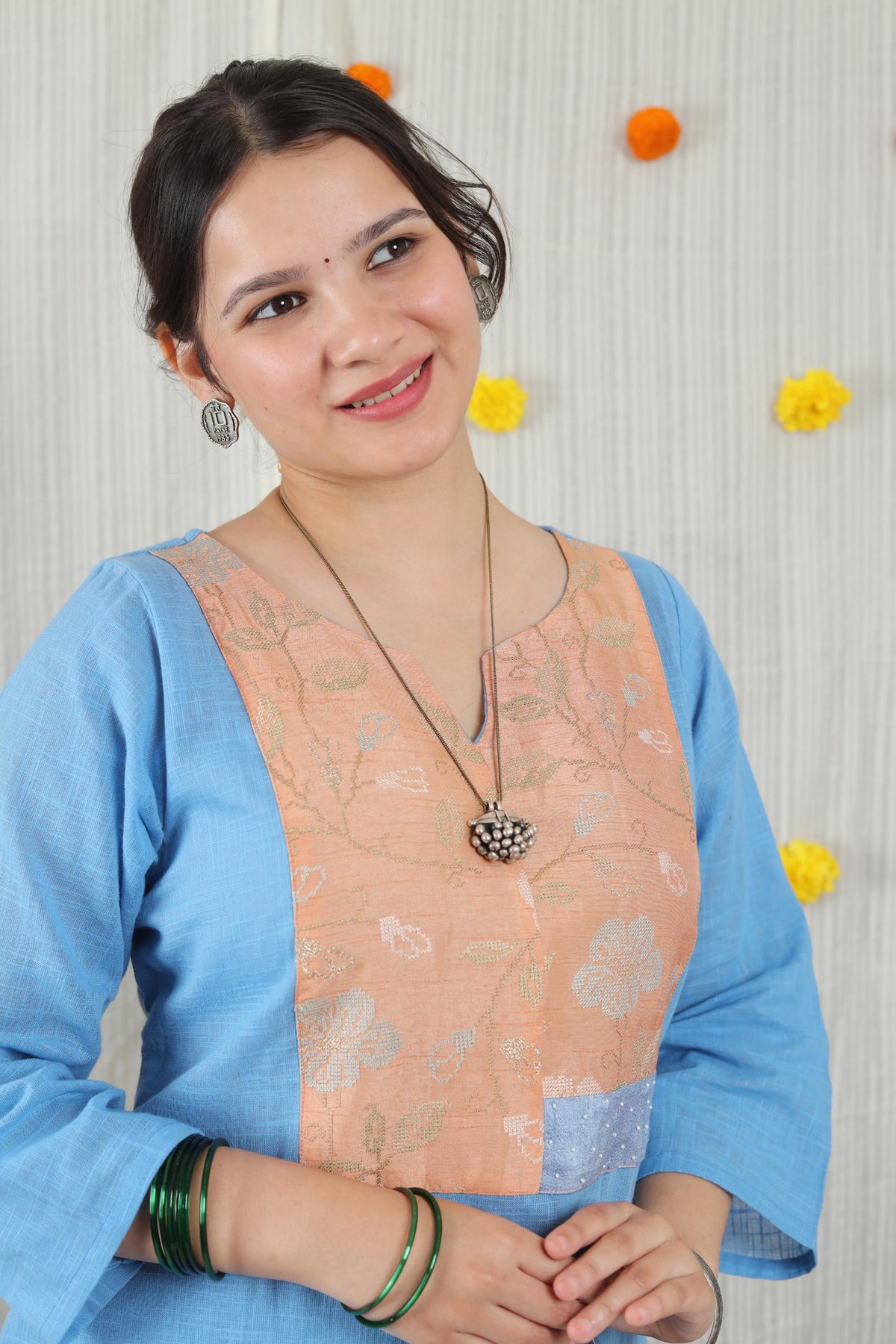 Cotton Ready-to-Wear Kurta - Elegant Ethnic Design NAV-004