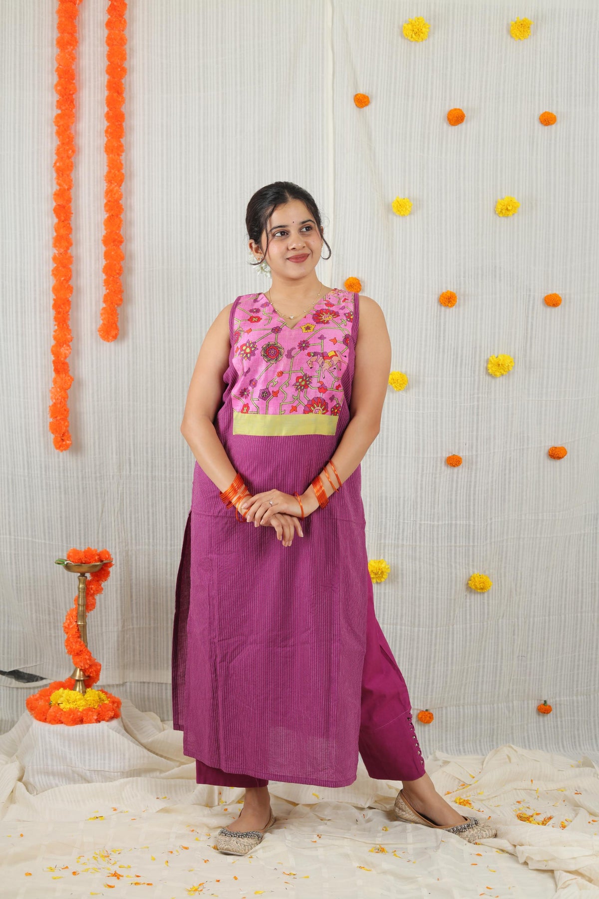 Cotton Ready-to-Wear Kurta - Elegant Ethnic Design NAV-006