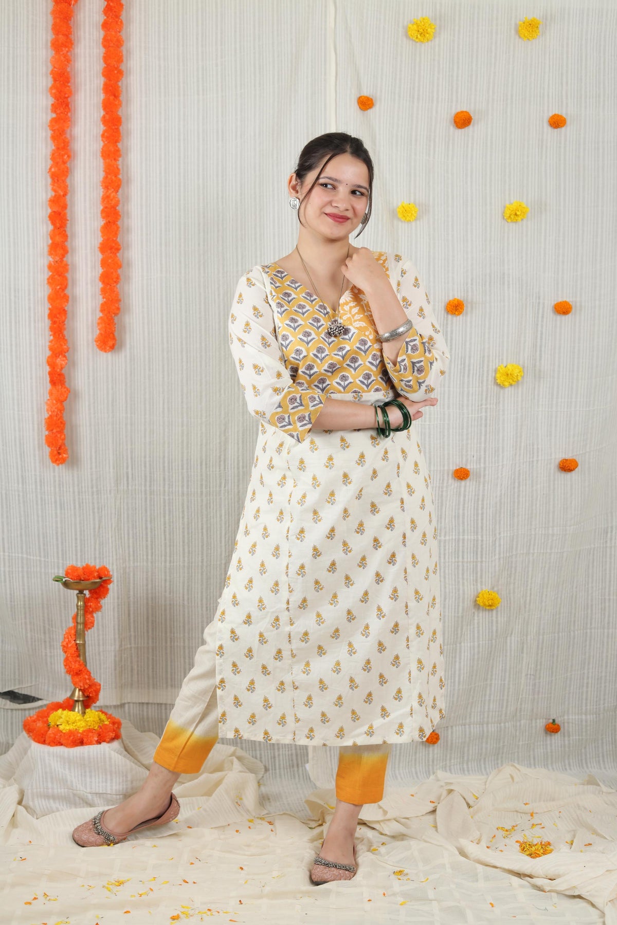 Cotton Ready-to-Wear Kurta - Elegant Ethnic Design NAV-005