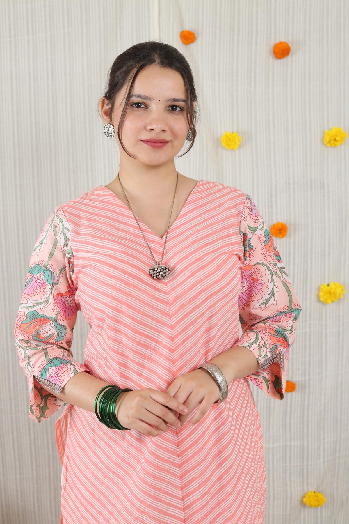 Cotton Ready-to-Wear Kurta - Elegant Ethnic Design NAV-014