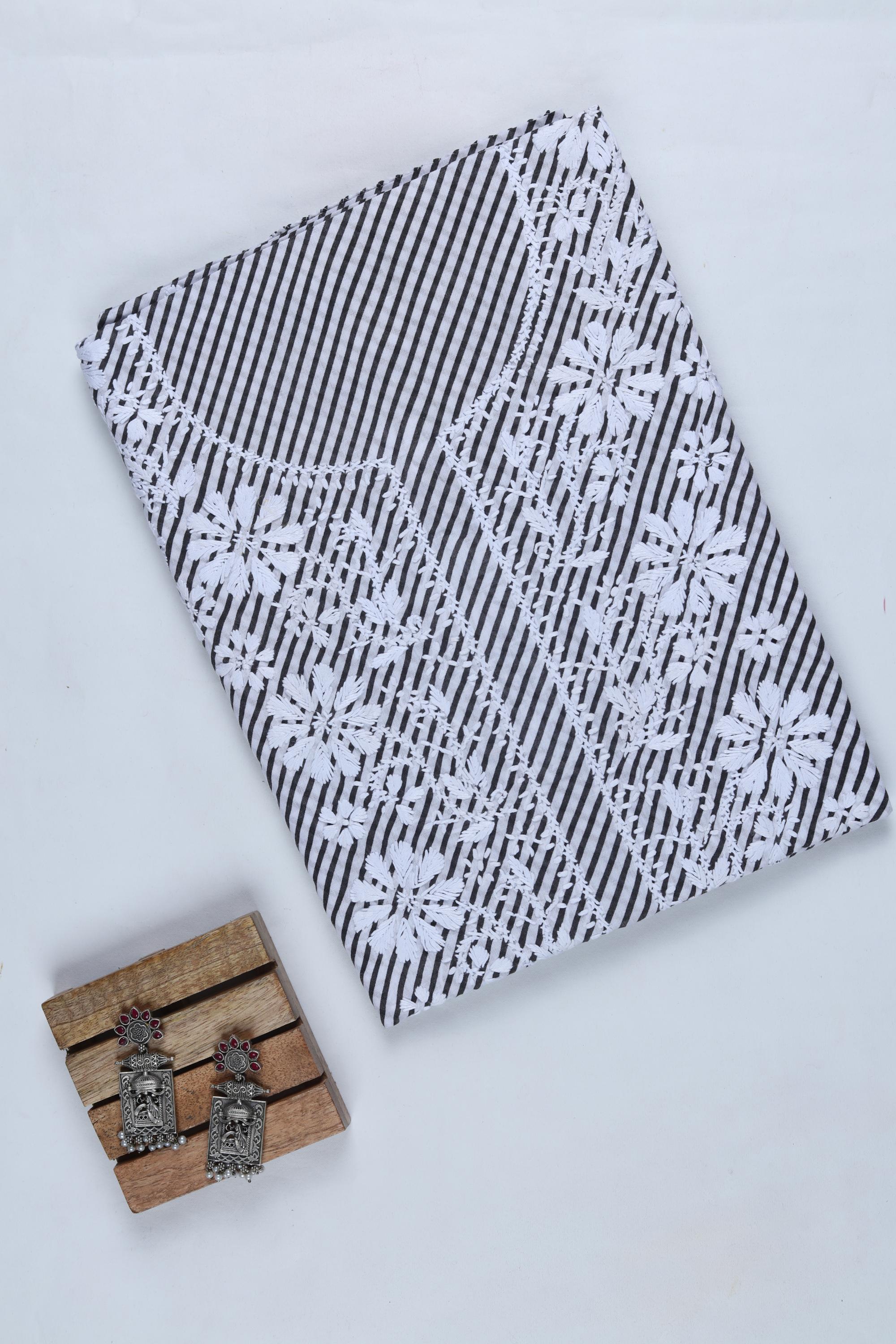 Lucknowi leheriya cotton Kurta Fabric -122