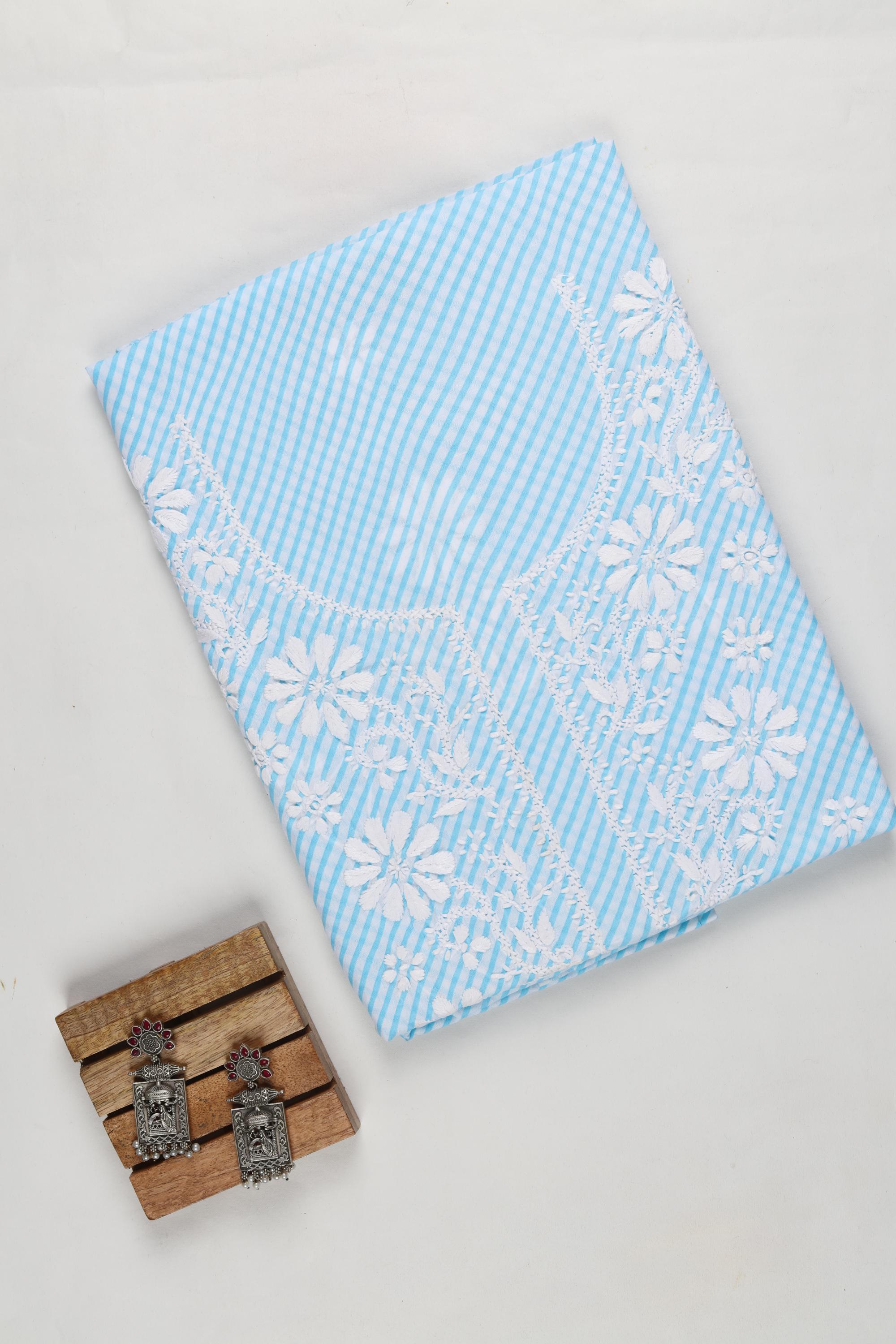 Lucknowi leheriya cotton Kurta Fabric -127