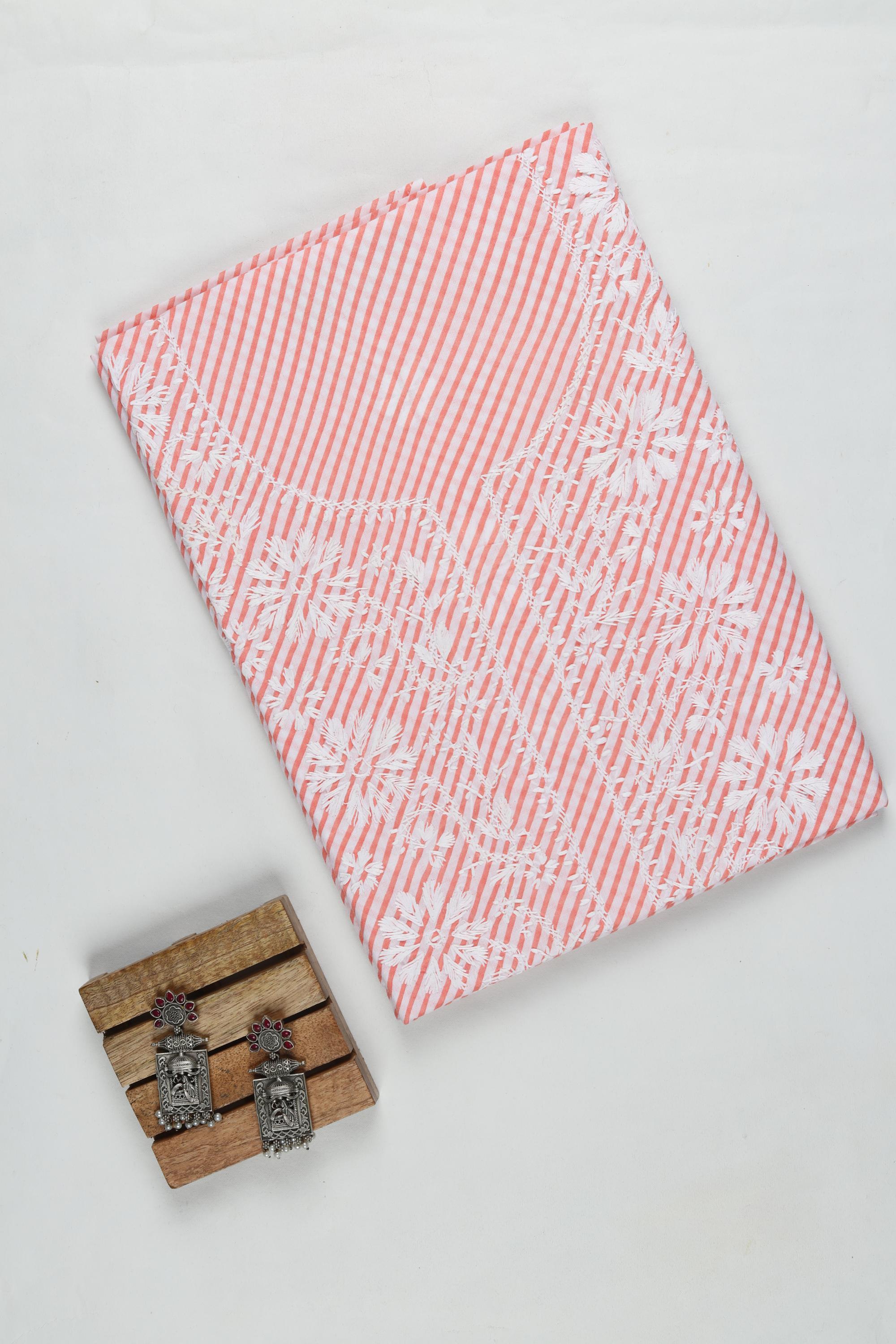 Lucknowi leheriya cotton Kurta Fabric -126