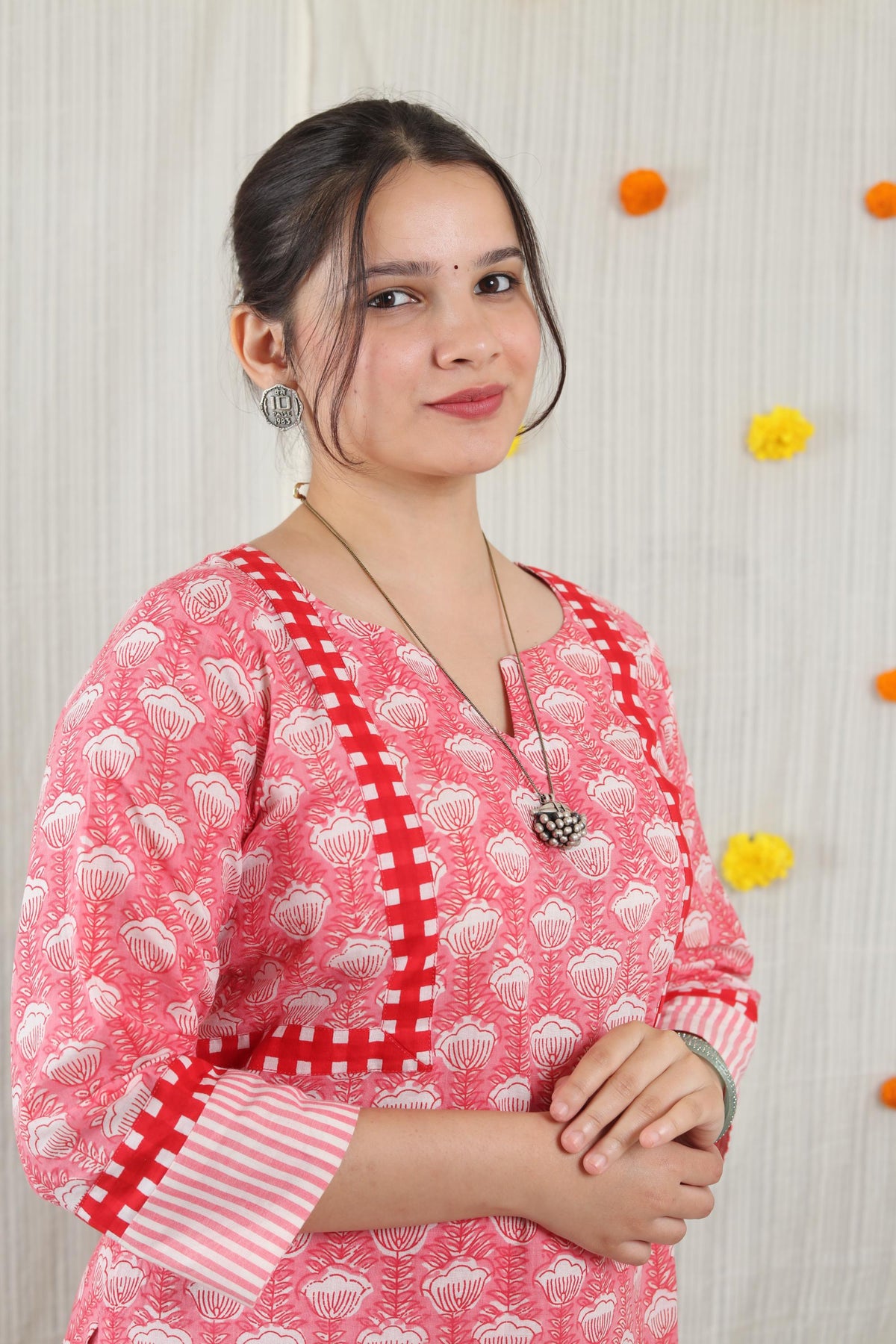 Cotton Ready-to-Wear Kurta - Elegant Ethnic Design NAV-015