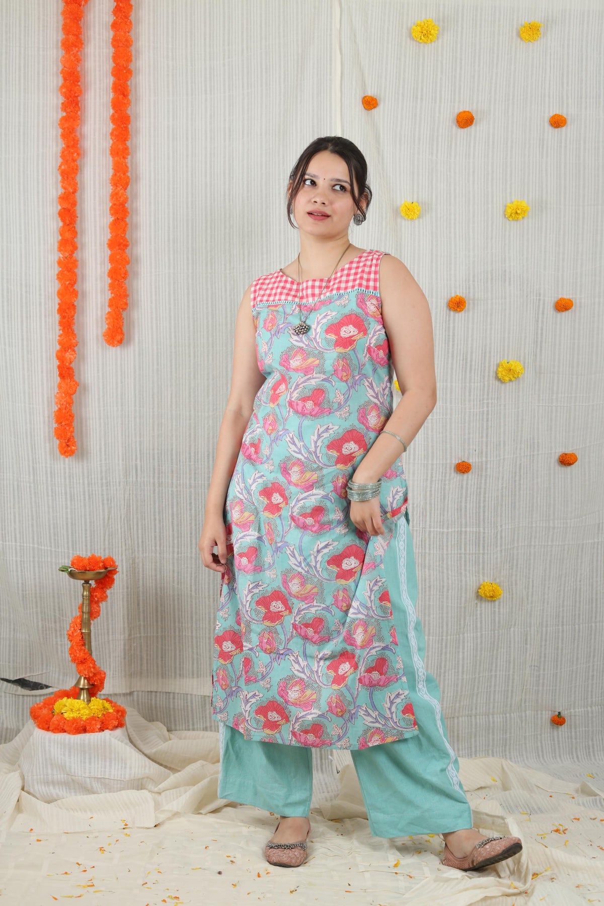 Cotton Ready-to-Wear Kurta - Elegant Ethnic Design NAV-011