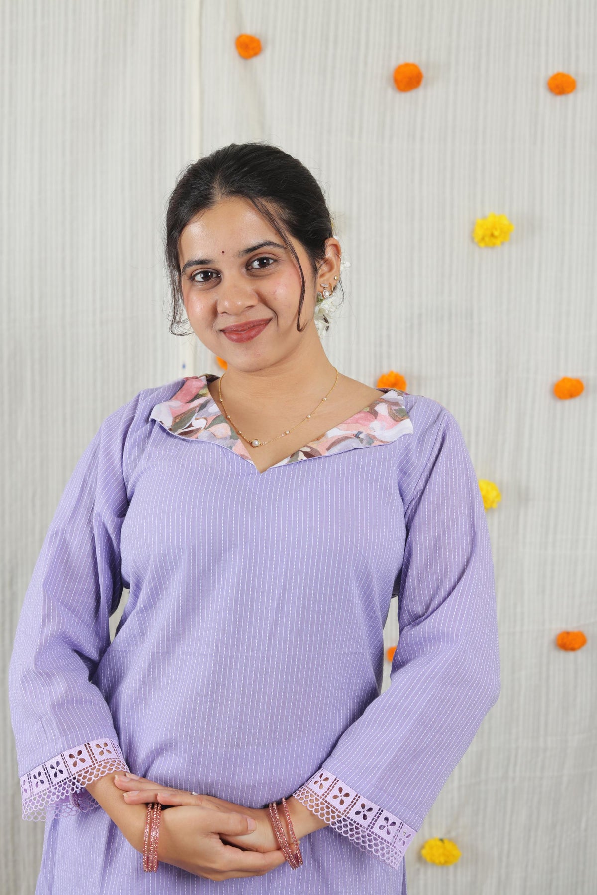 Cotton Ready-to-Wear Kurta - Elegant Ethnic Design NAV-020