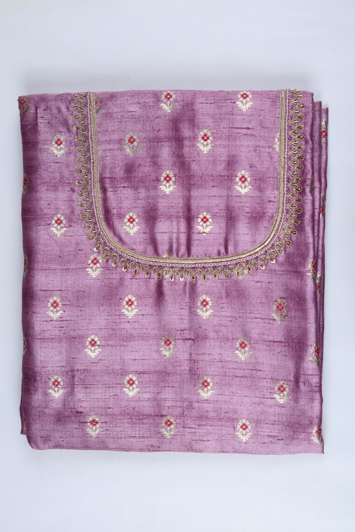 Raw Silk Piece Unstitched Suit Set – Classic Ethnic Style-372