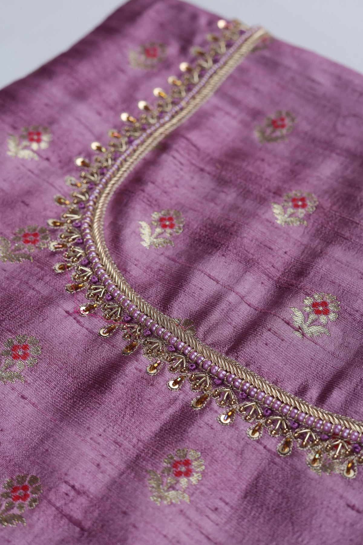 Raw Silk Piece Unstitched Suit Set – Classic Ethnic Style-372