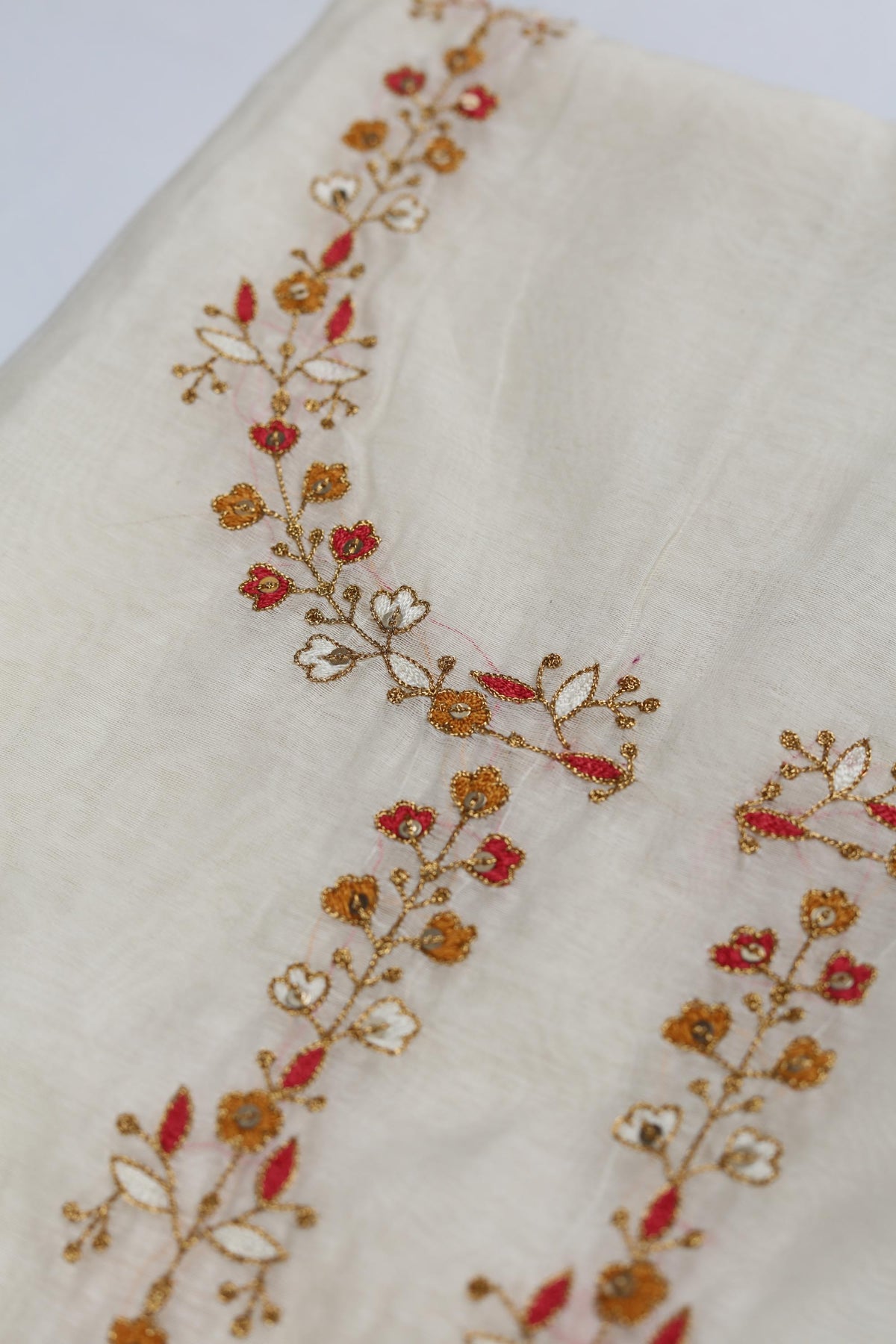 Chanderi Silk Piece Unstitched Suit Set – Classic Ethnic Style-374