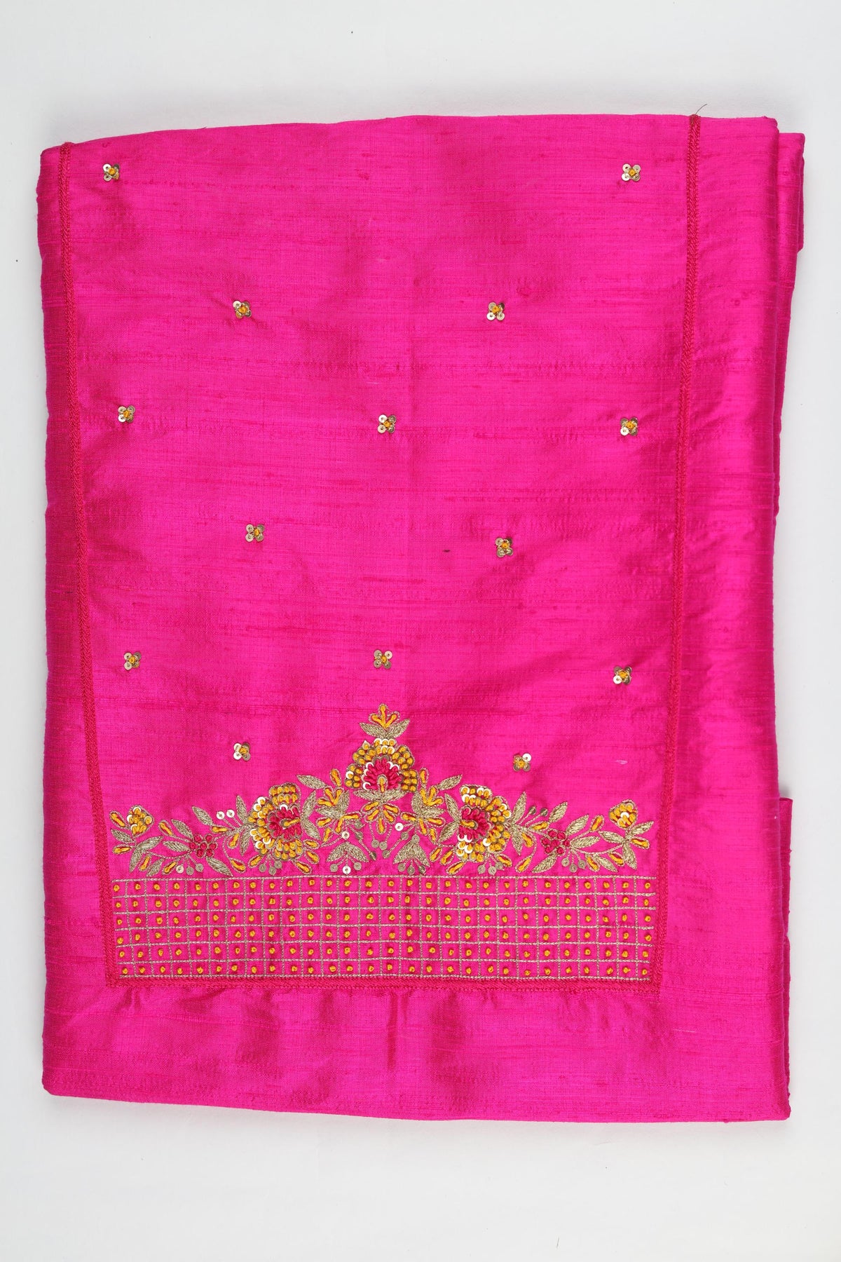 Raw Silk 3 Piece Unstitched Suit Set – Classic Ethnic Style-430