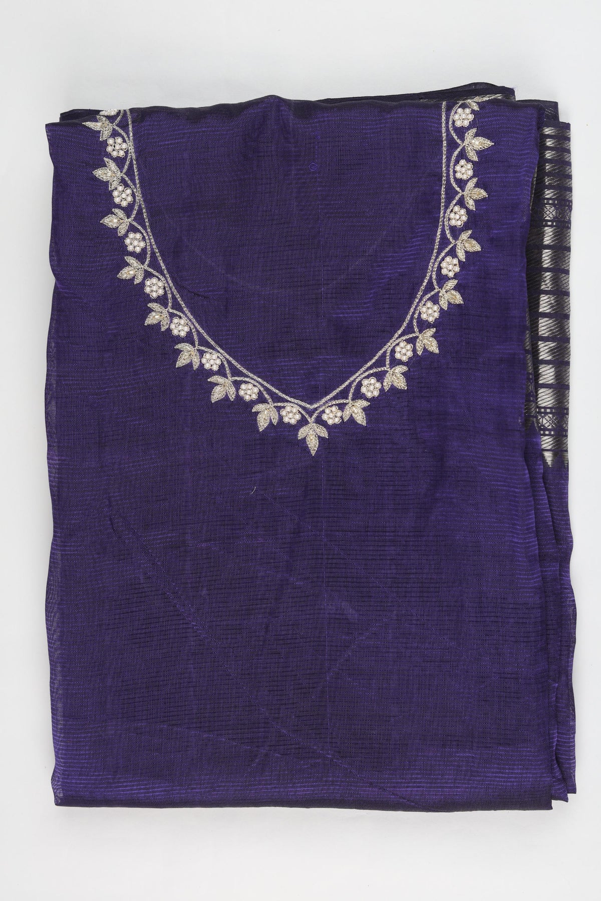 Blended Silk 3 Piece Unstitched Suit Set – Classic Ethnic Style-413