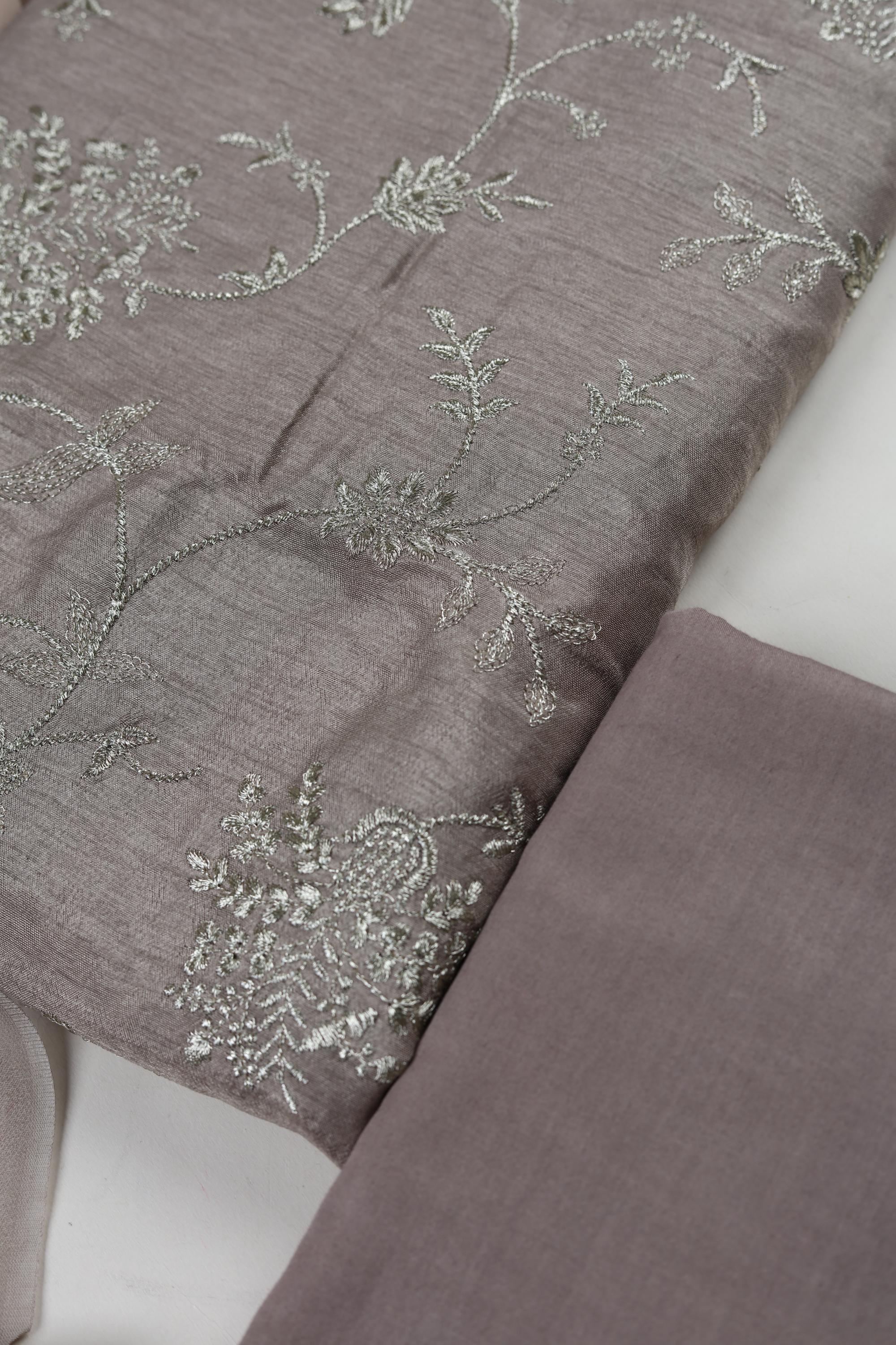 Embroided Blended silk Set -117
