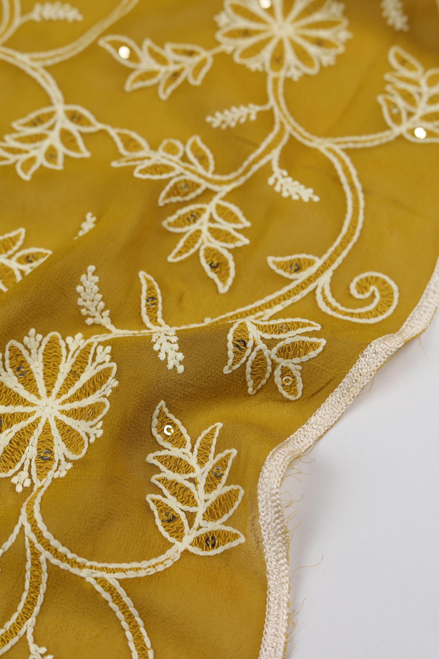 Chanderi 3 Piece Unstitched Suit Set – Elegant Ethnic Design-309