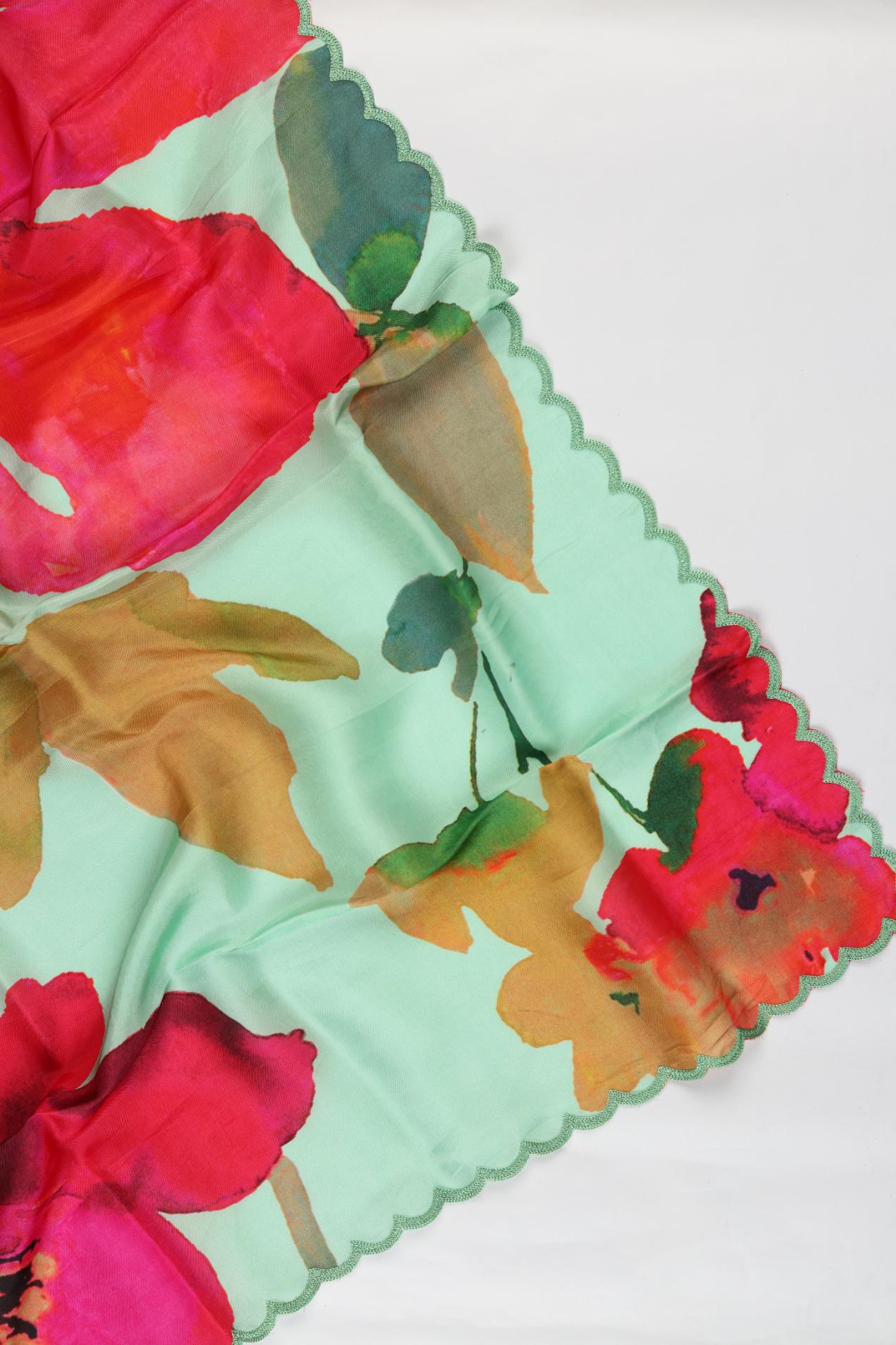 Chanderi 3 Piece Unstitched Suit Set – Elegant Ethnic Design-314