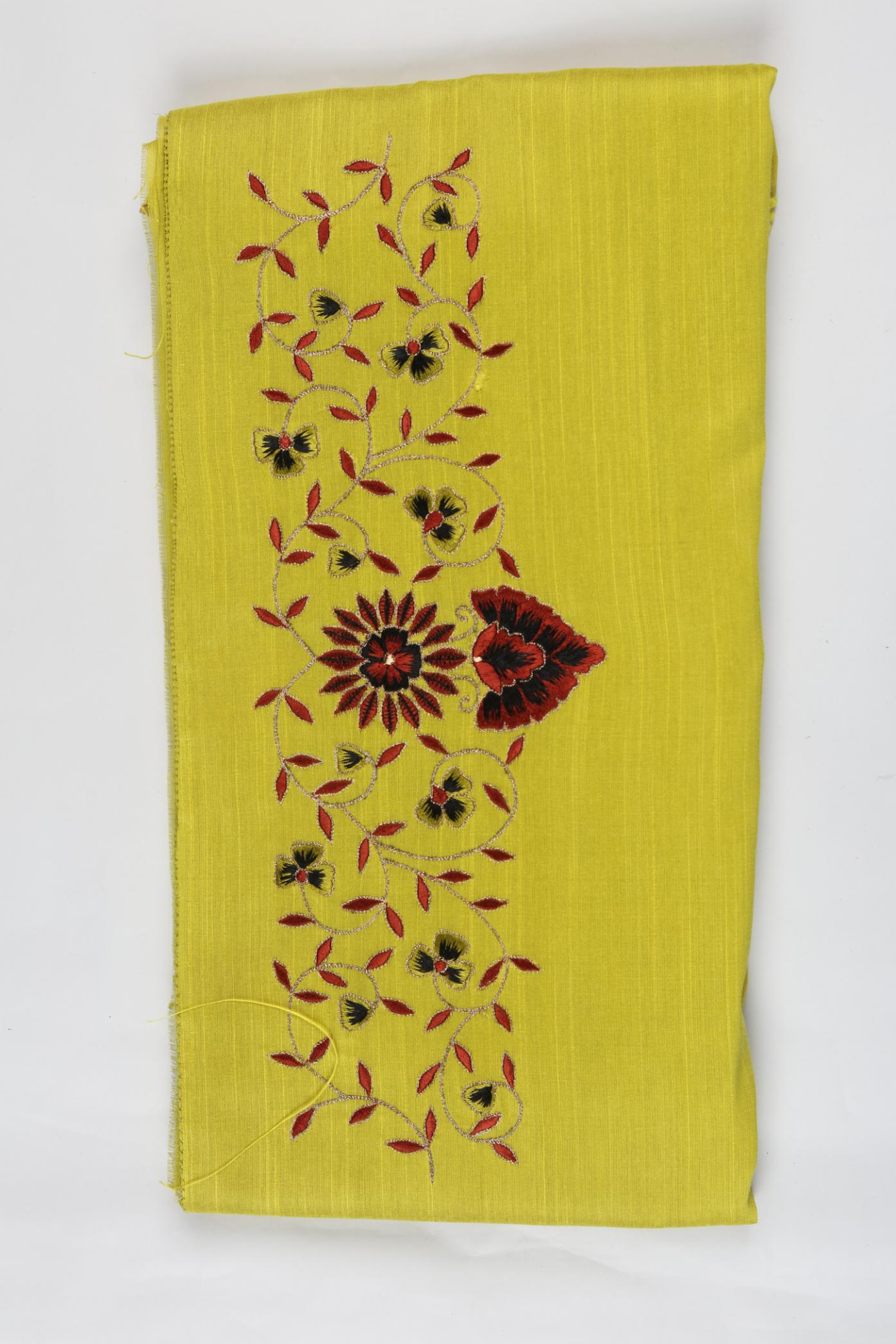 Cotton Silk 2 Piece Unstitched Kurta & Dupatta Set – Elegant Ethnic Design-317