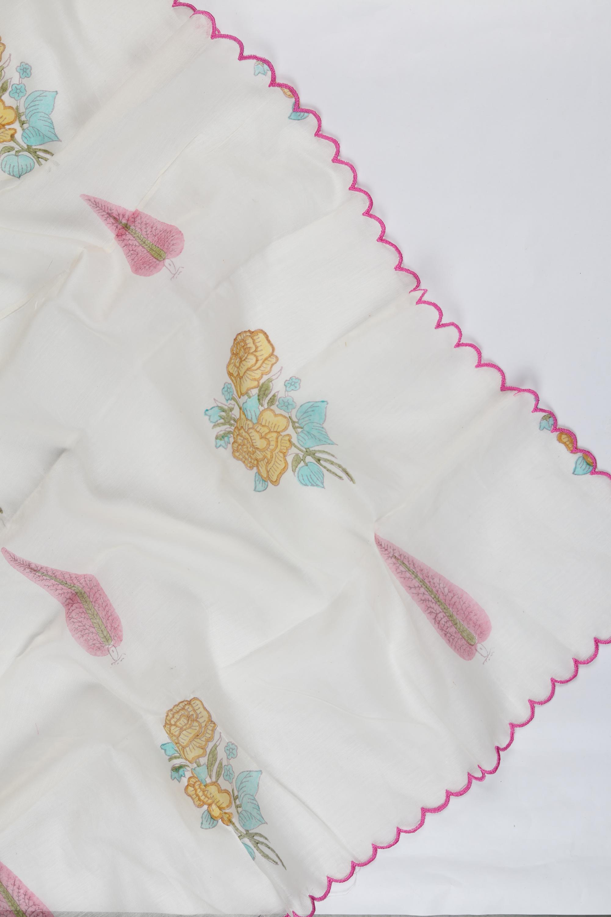 Chanderi 3 Piece Unstitched Suit Set – Elegant Ethnic Design-319