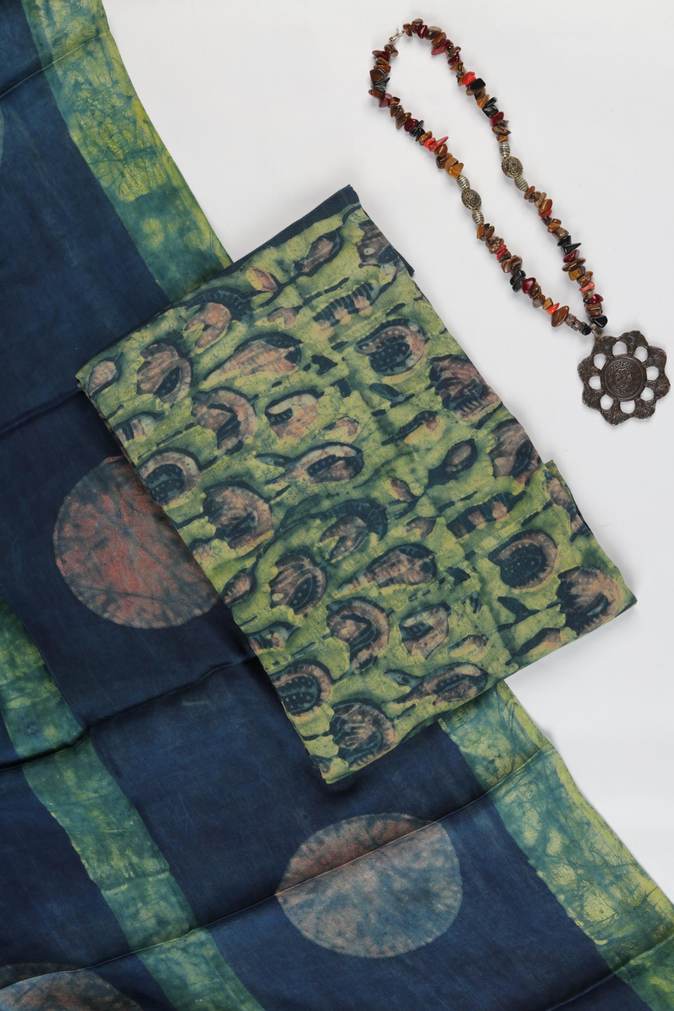 Premium Tussar Modal 2 Piece Unstitched Kurta & Dupatta Set – Traditional Weave-327