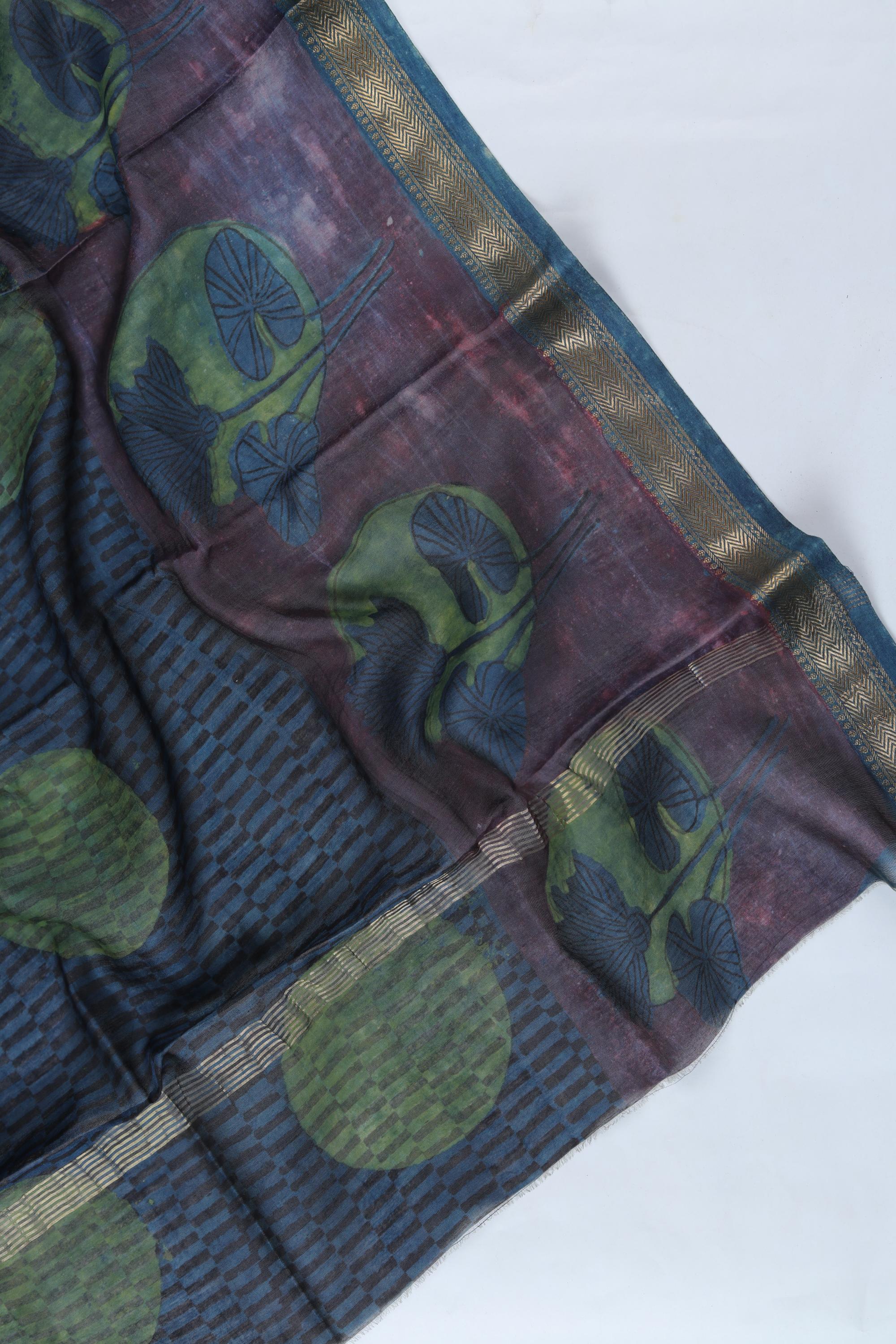 Chanderi 3 Piece Unstitched Suit Set – Traditional Weave-358