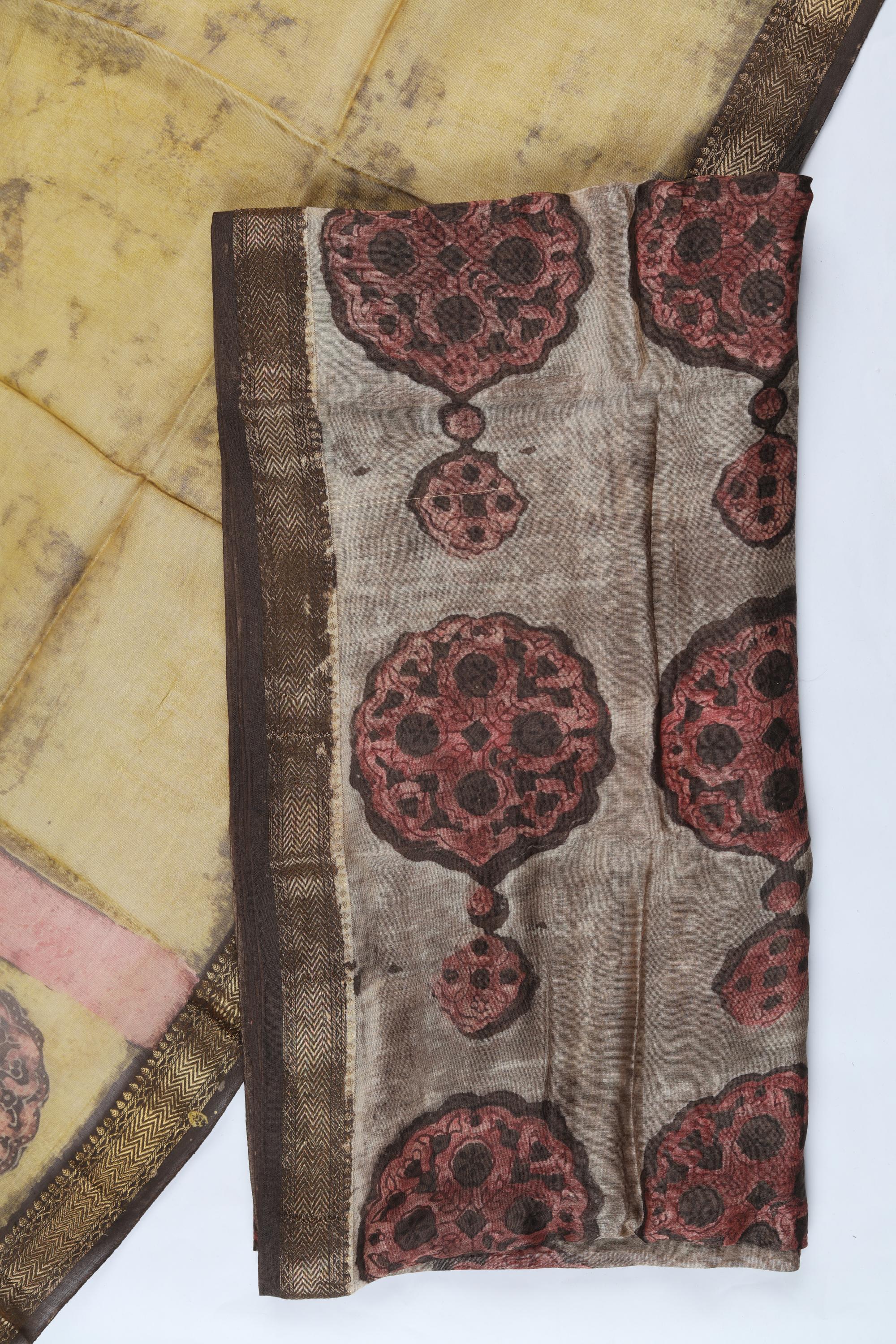 Chanderi 3 Piece Unstitched Suit Set – Traditional Weave-361