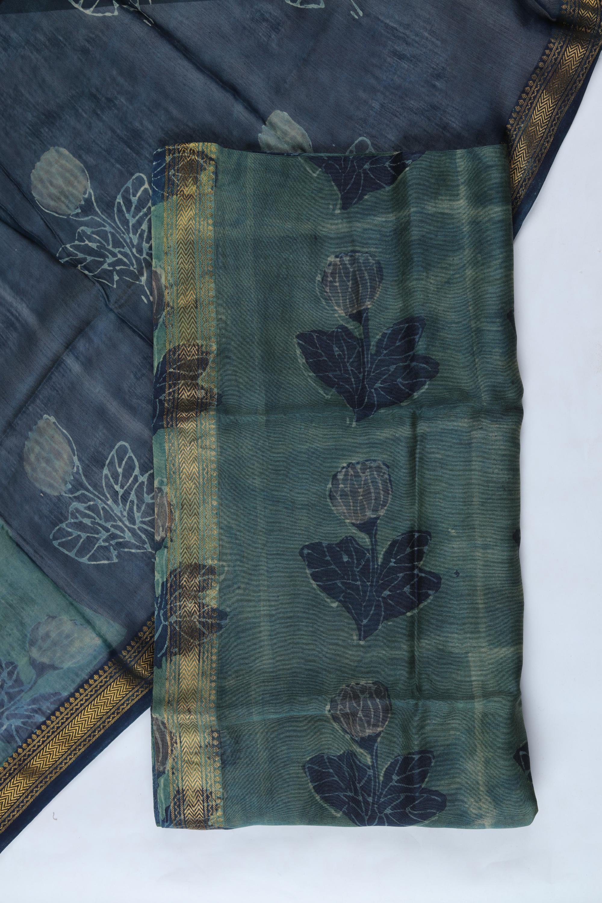 Chanderi 3 Piece Unstitched Suit Set – Traditional Weave-364