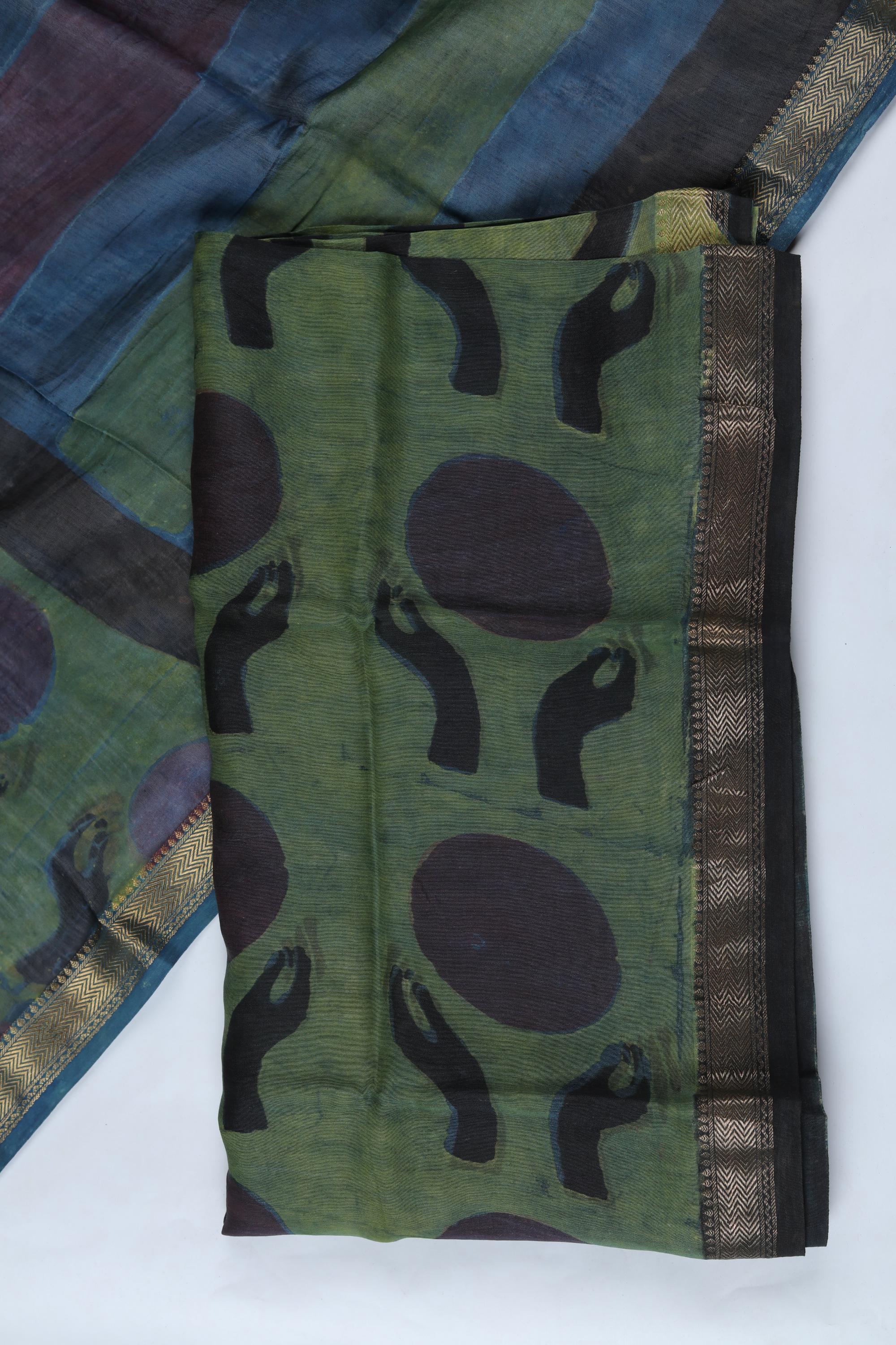 Chanderi 3 Piece Unstitched Suit Set – Traditional Weave-369