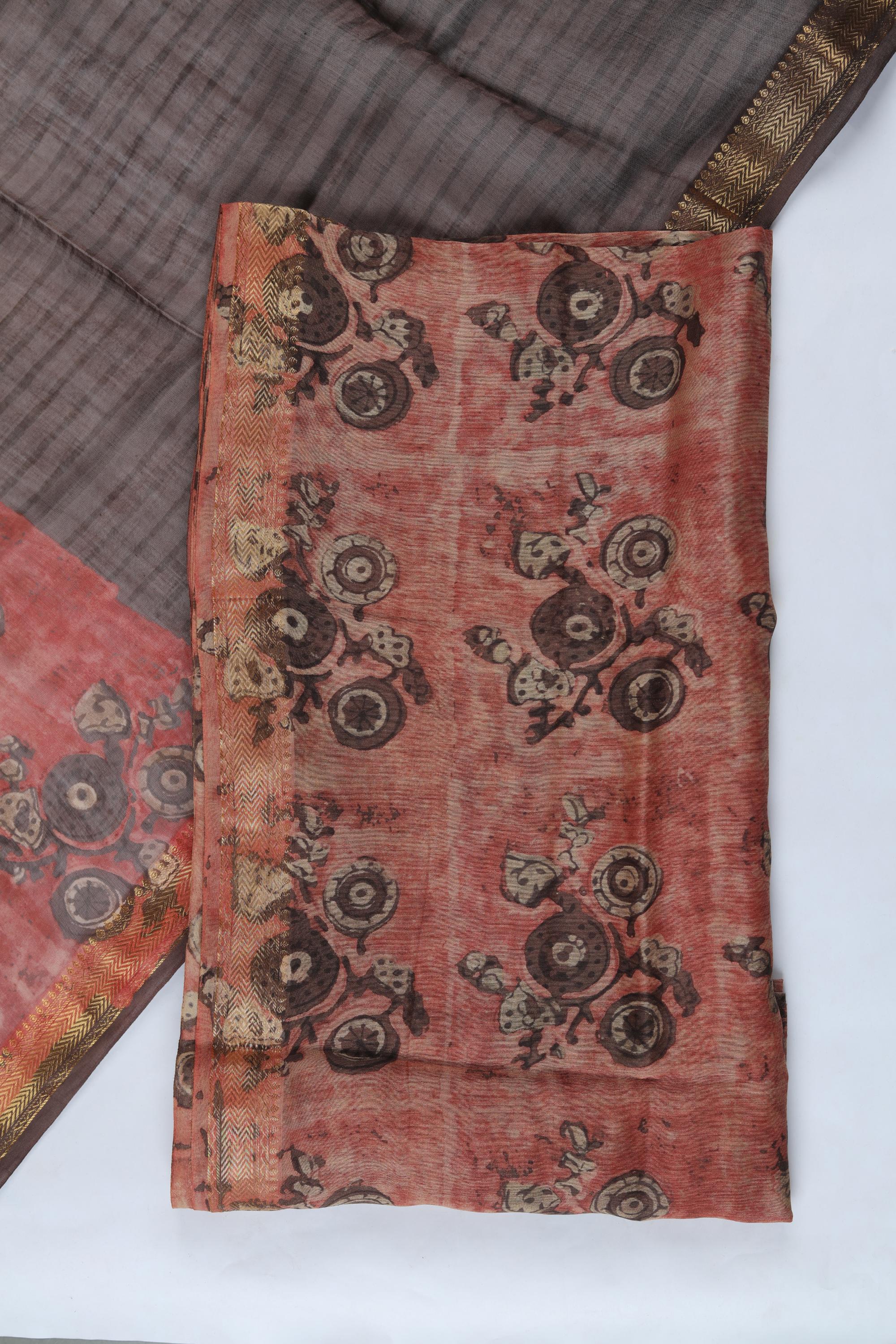 Chanderi 3 Piece Unstitched Suit Set – Traditional Weave-371