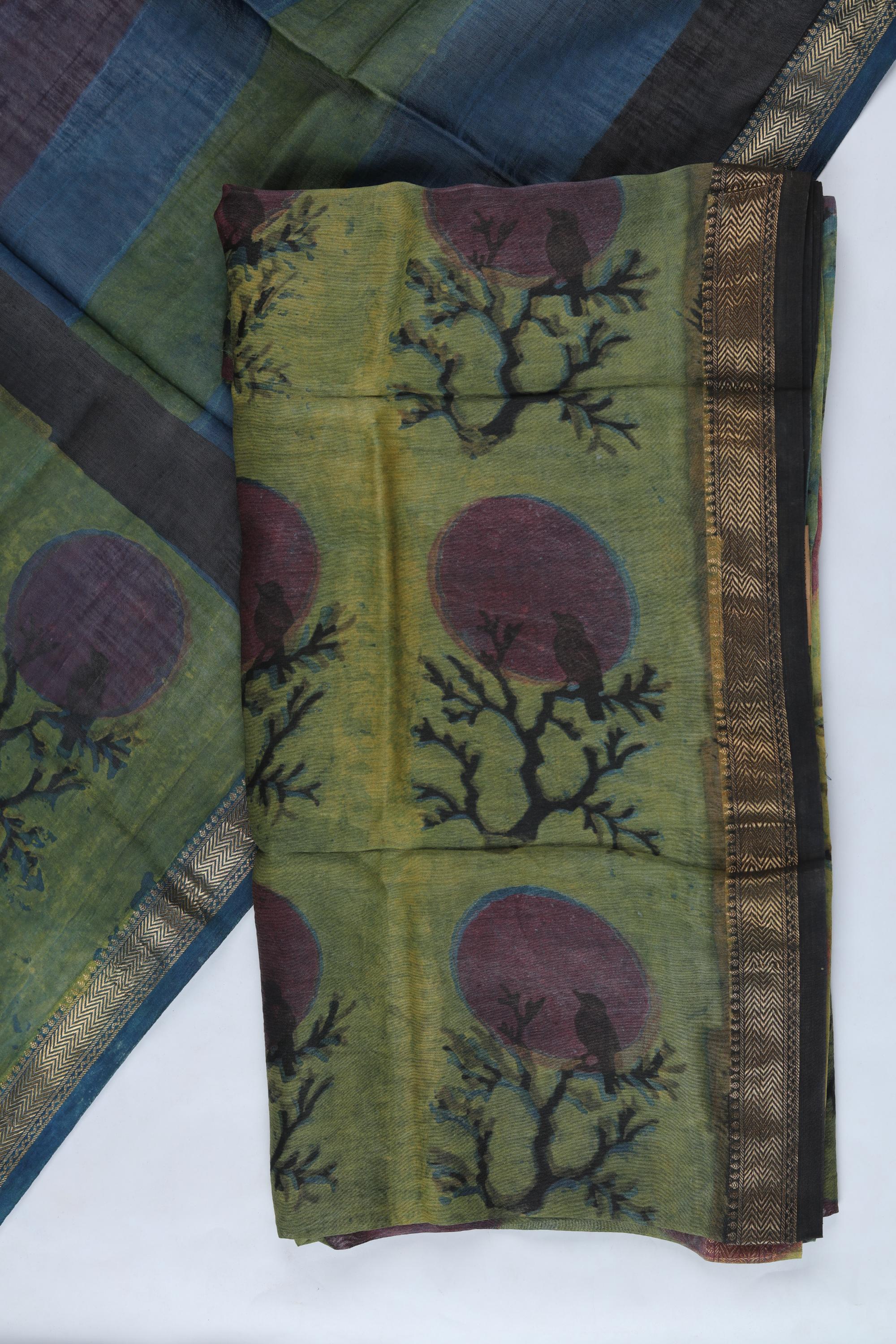 Chanderi 3 Piece Unstitched Suit Set – Traditional Weave-372