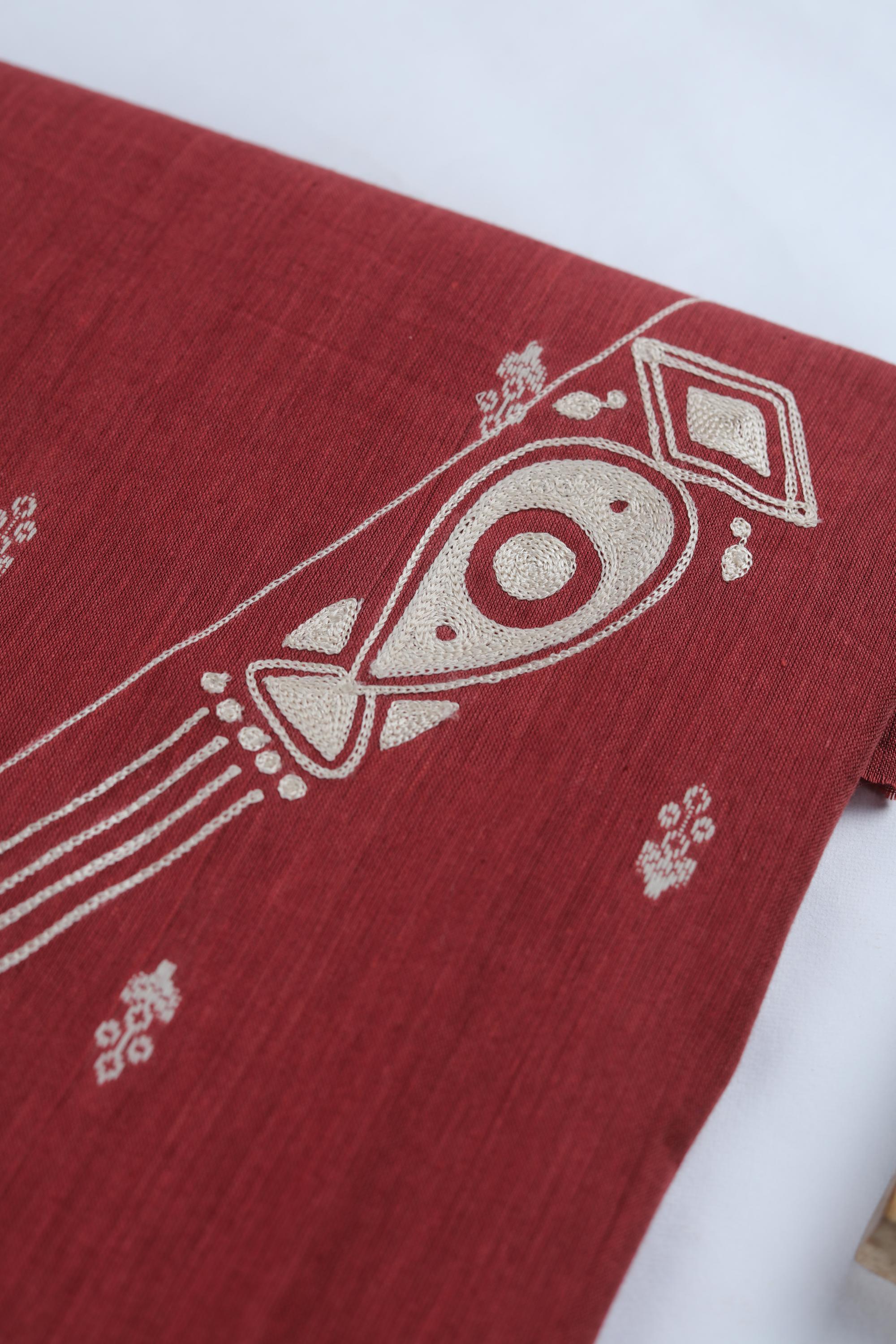 Embroidered Kurta Fabric – Elegant Embroidery-128