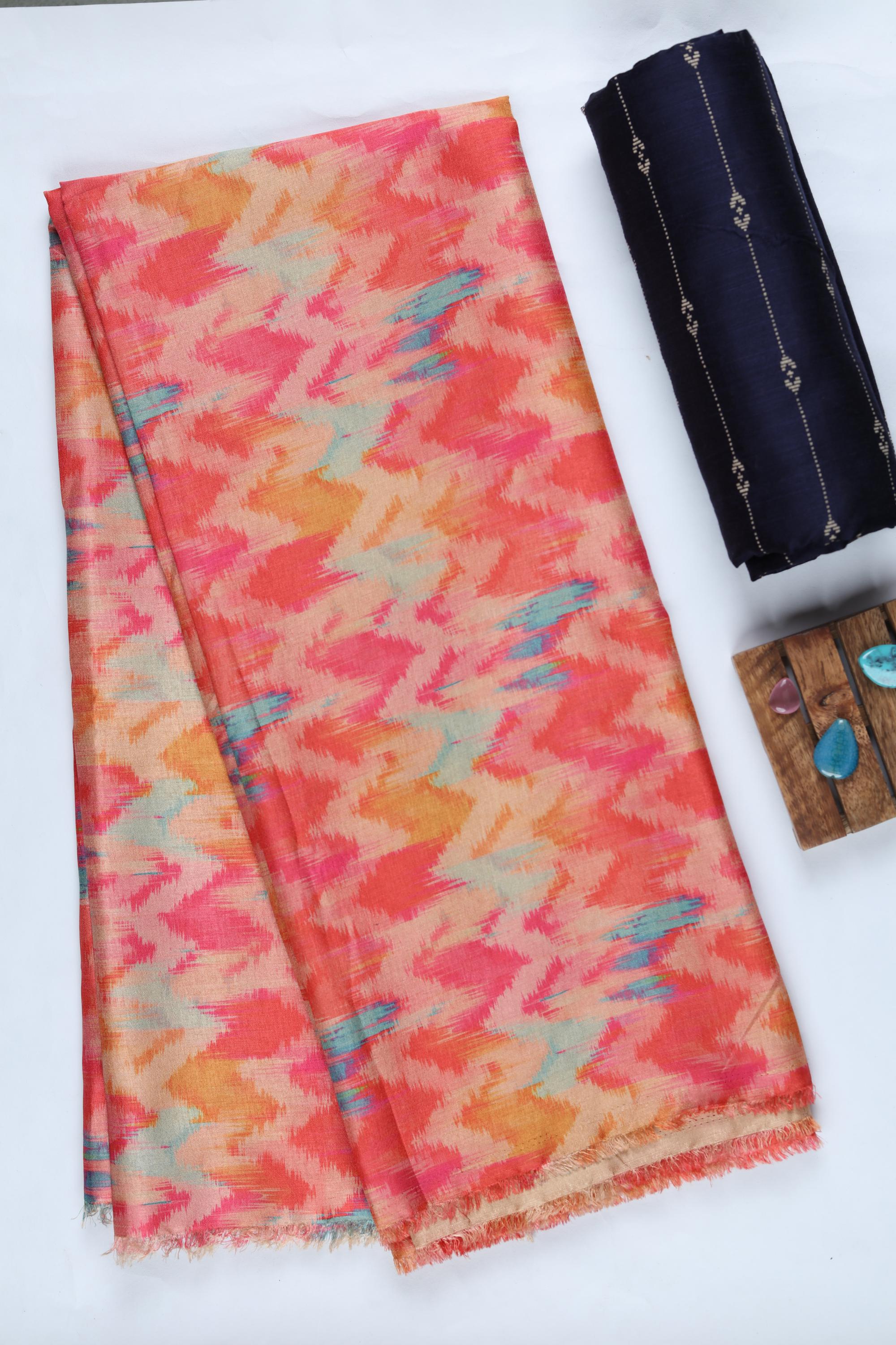 Blended Silk 3 Piece Unstitched Suit Set – Ethnic Craft-386