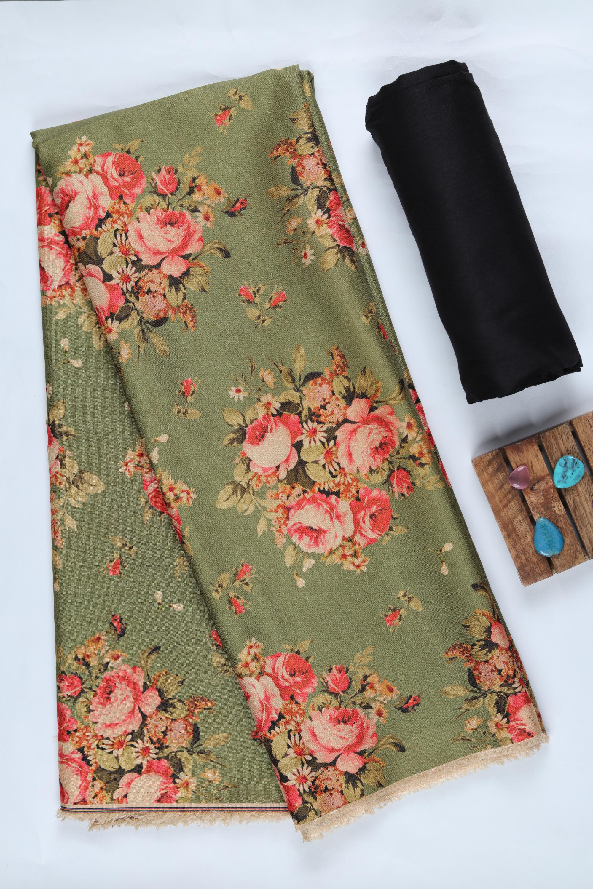 Blended Silk 3 Piece Unstitched Suit Set – Ethnic Craft404