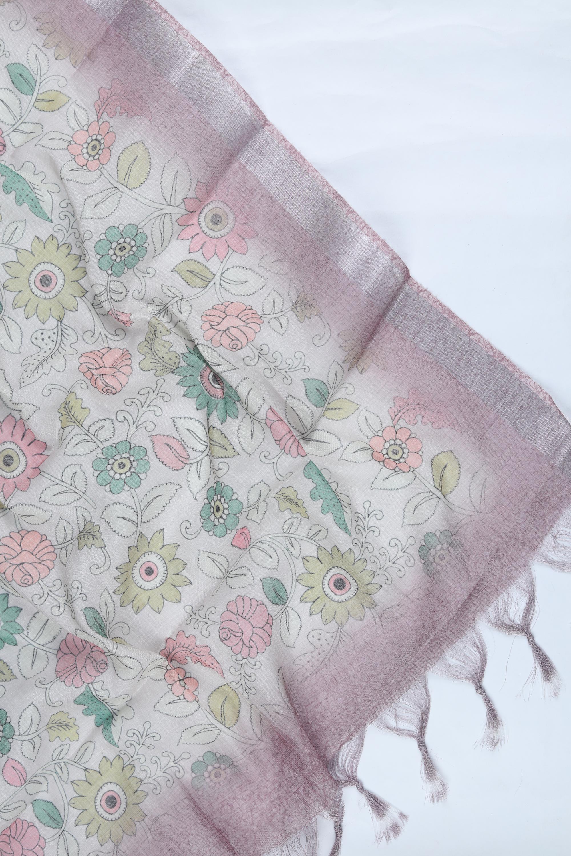 Blended Silk 3 Piece Unstitched Suit Set – Elegant Embroidery-413