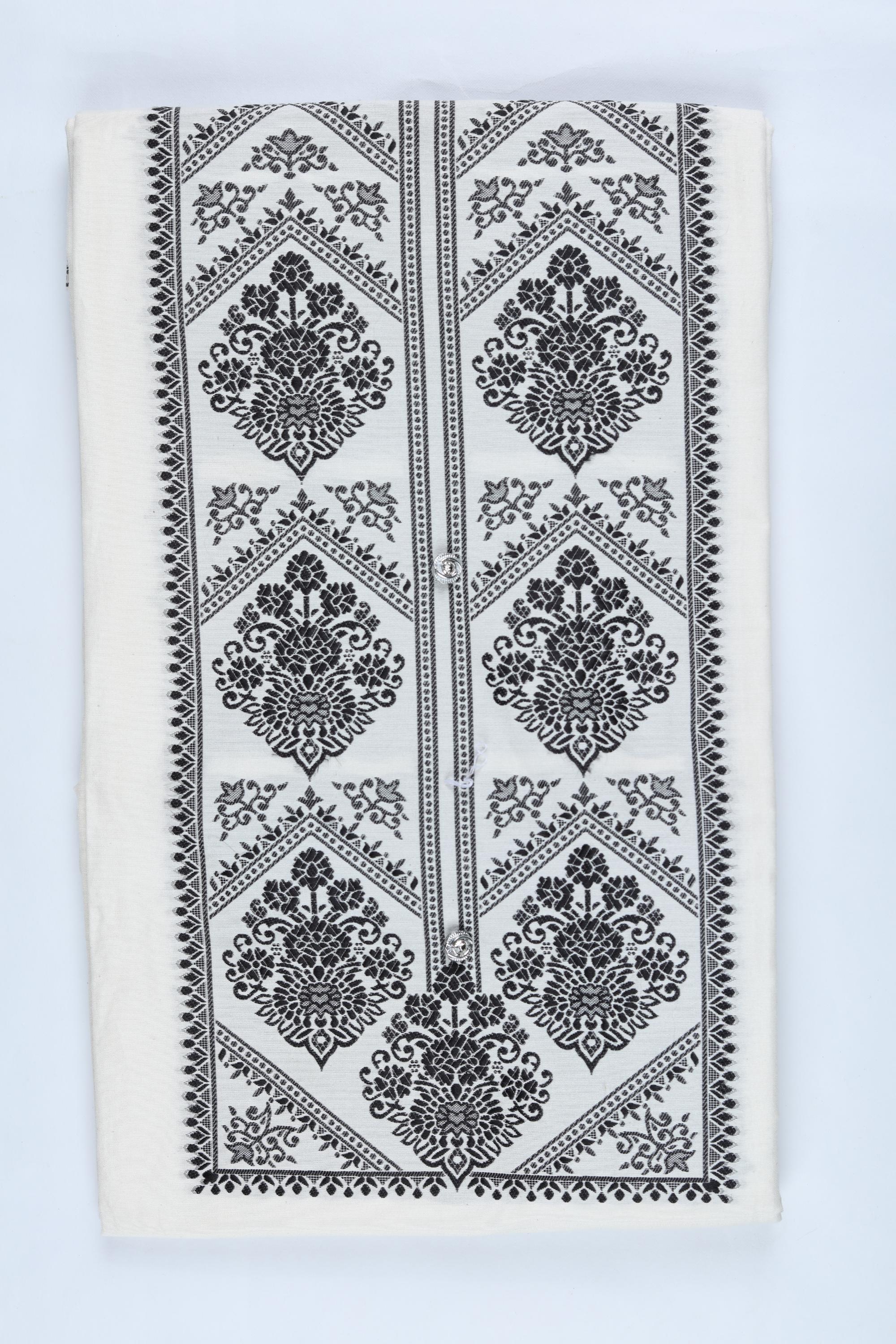 Cotton Silk 3 Piece Unstitched Suit Set – Elegant Embroidery-421