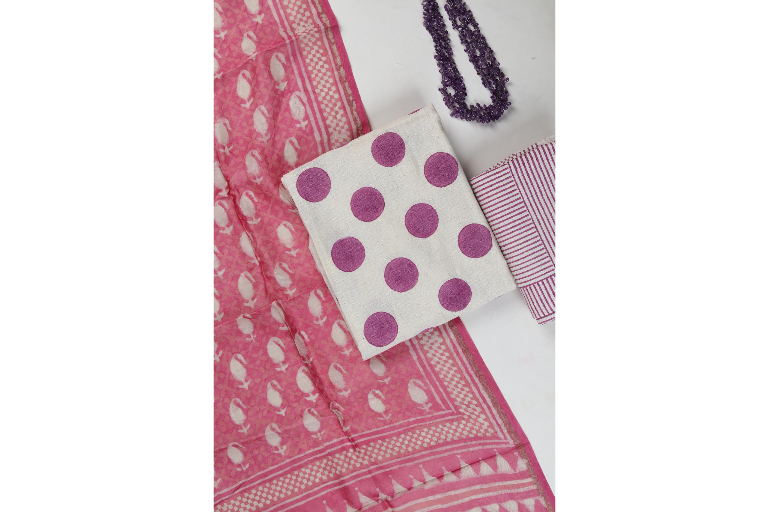 purple polka dots
