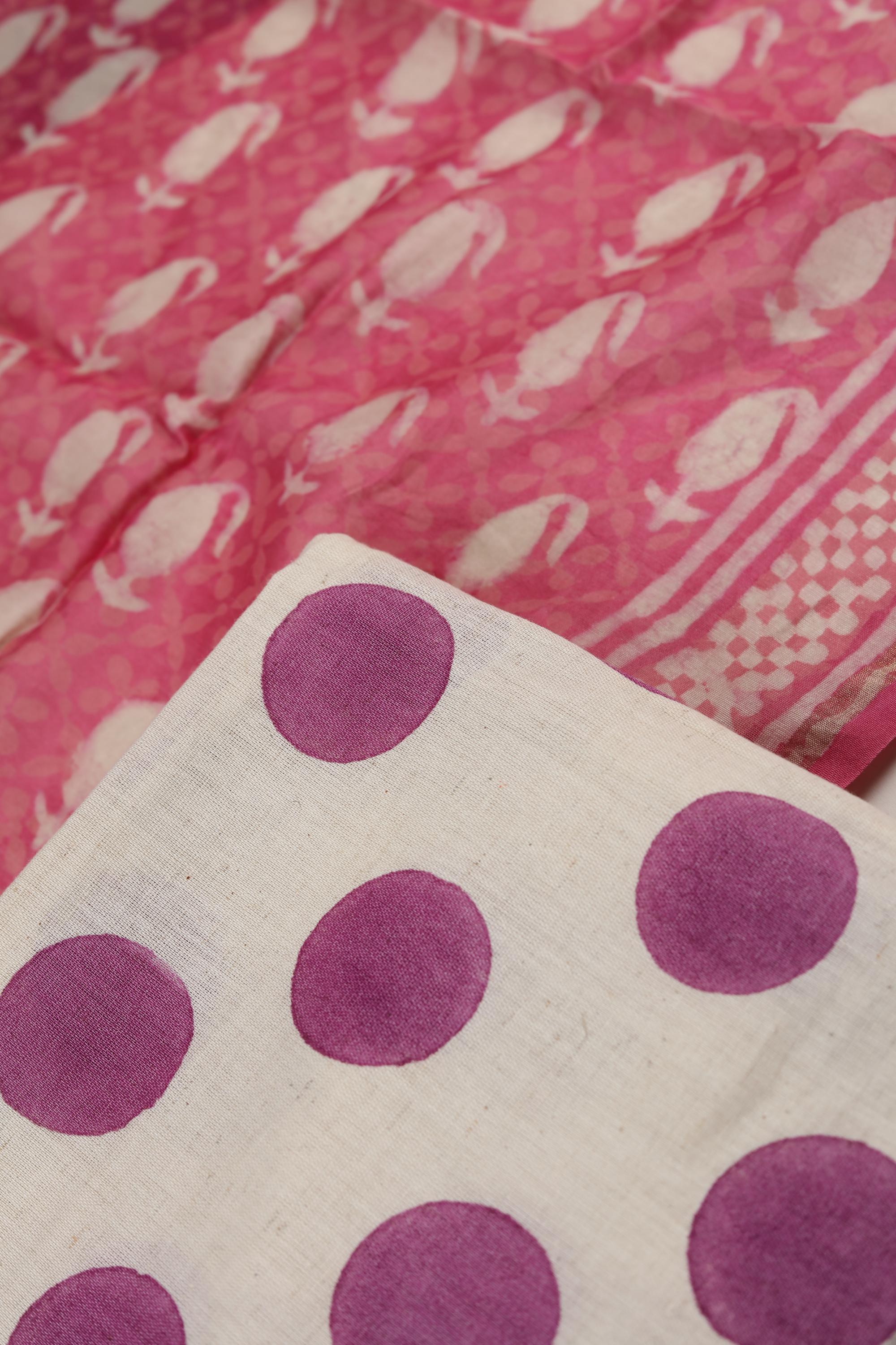 purple polka dots