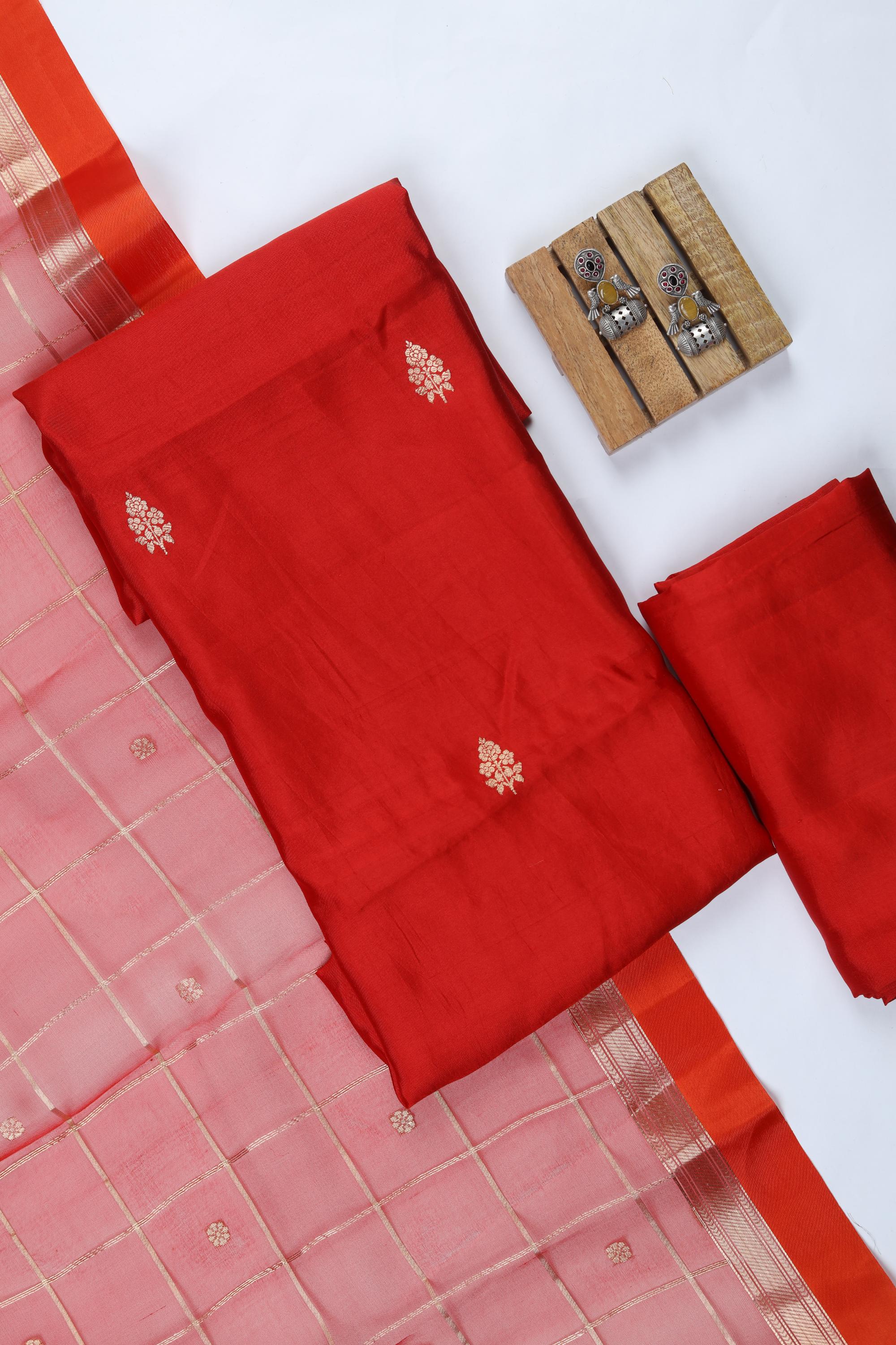 Pure Katan Banarasi Silk Set -4