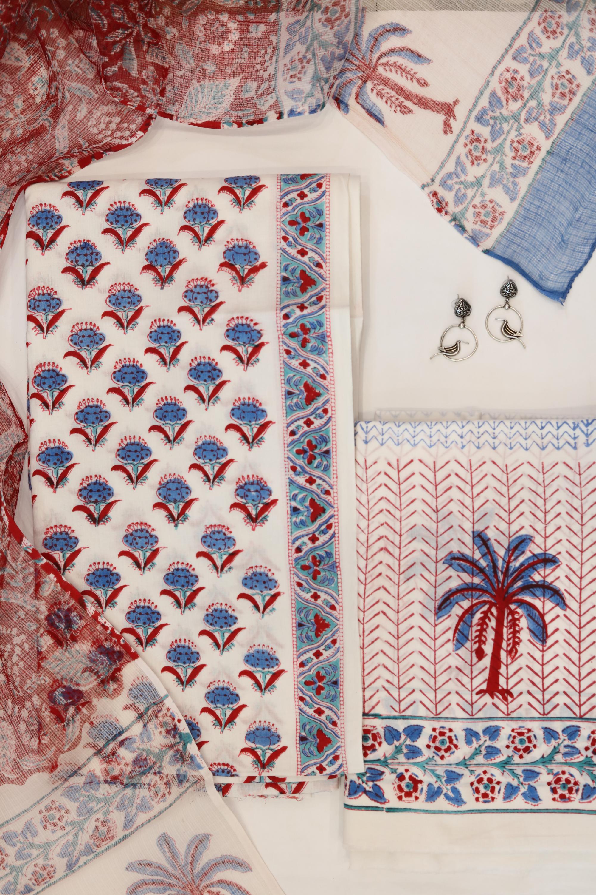 Cotton 3 Piece Unstitched Set -44