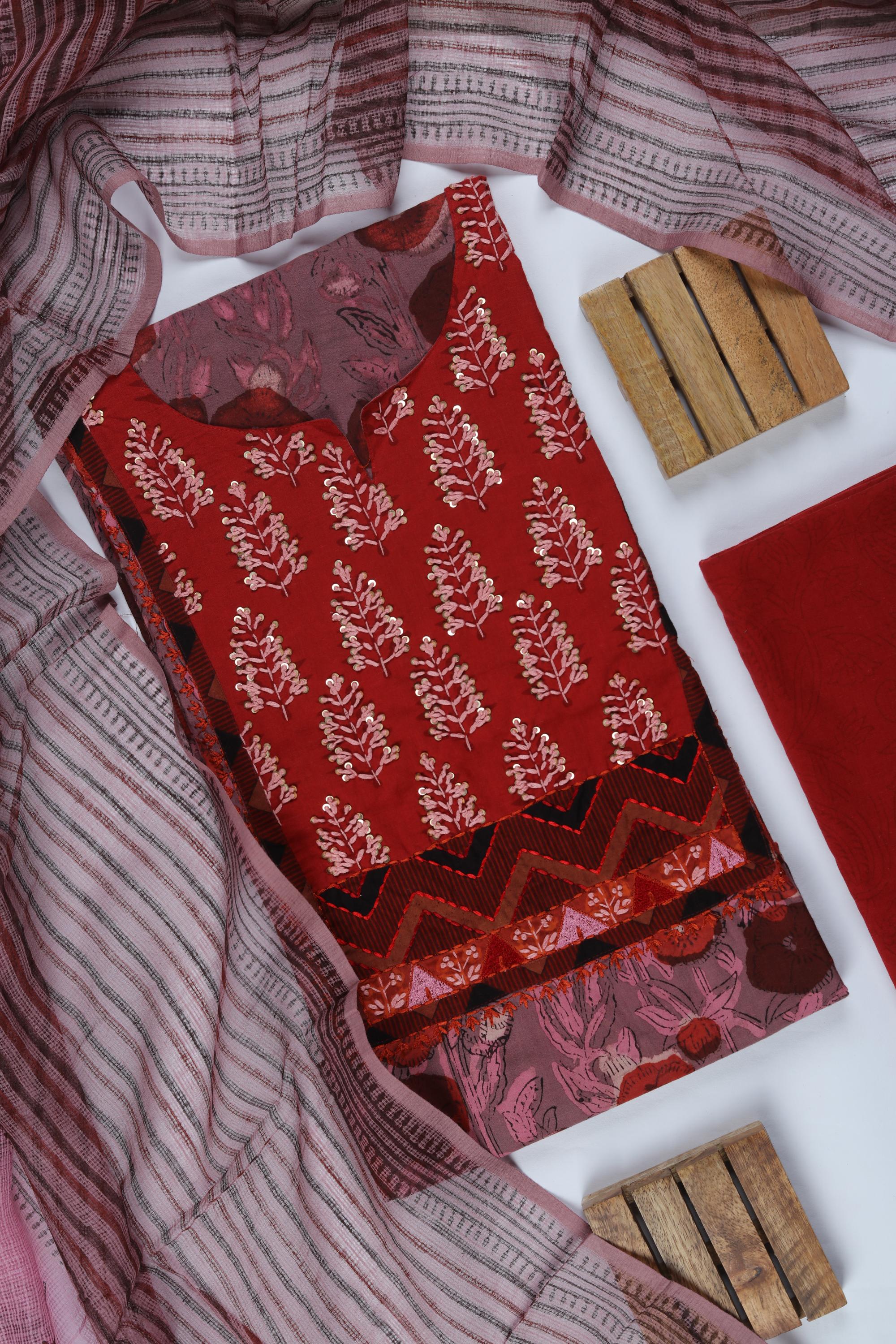 embroidered Cotton Set - 40