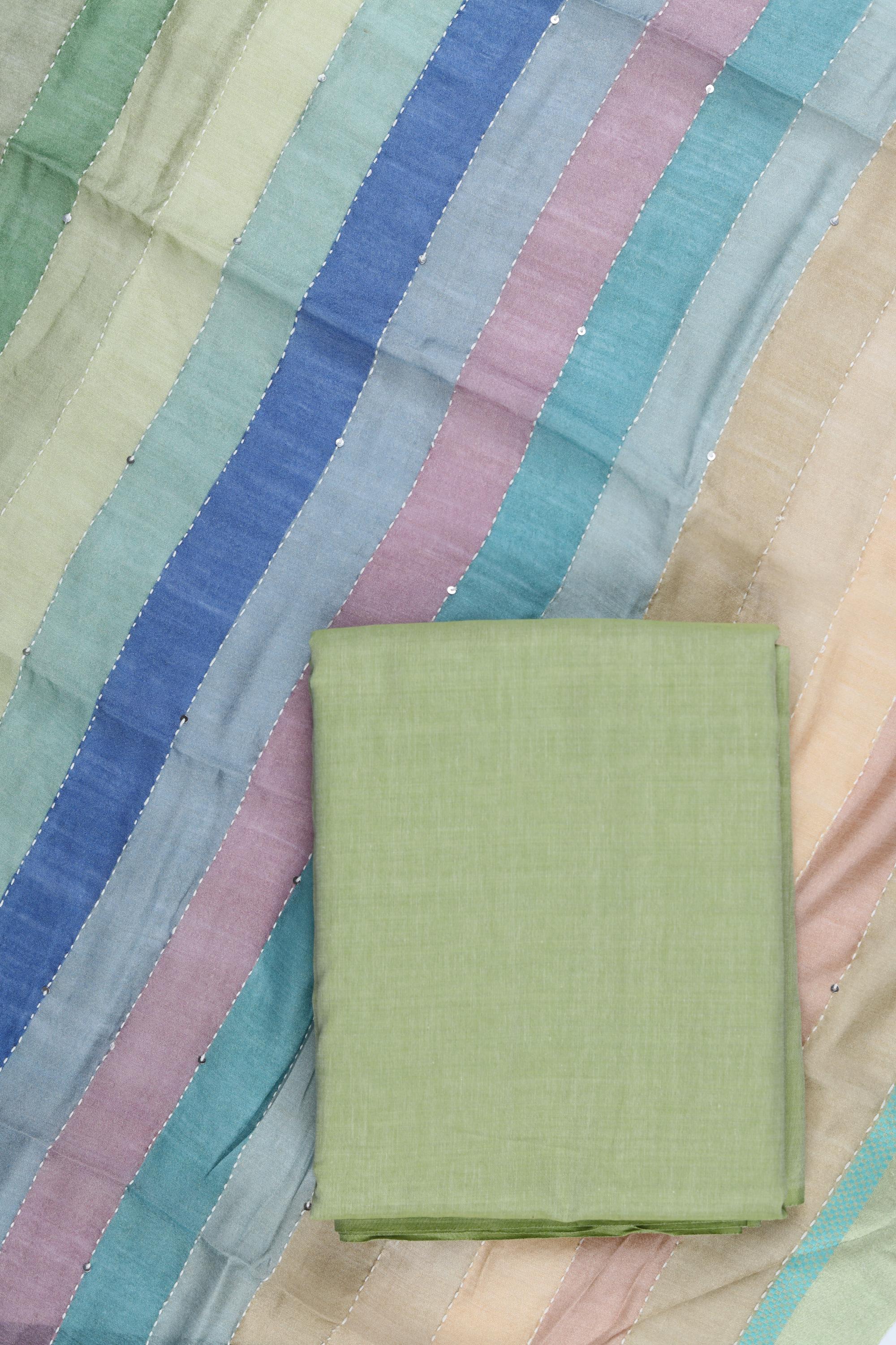 Malai Cotton 3 Piece Unstitched Set - Traditional Weave 432
