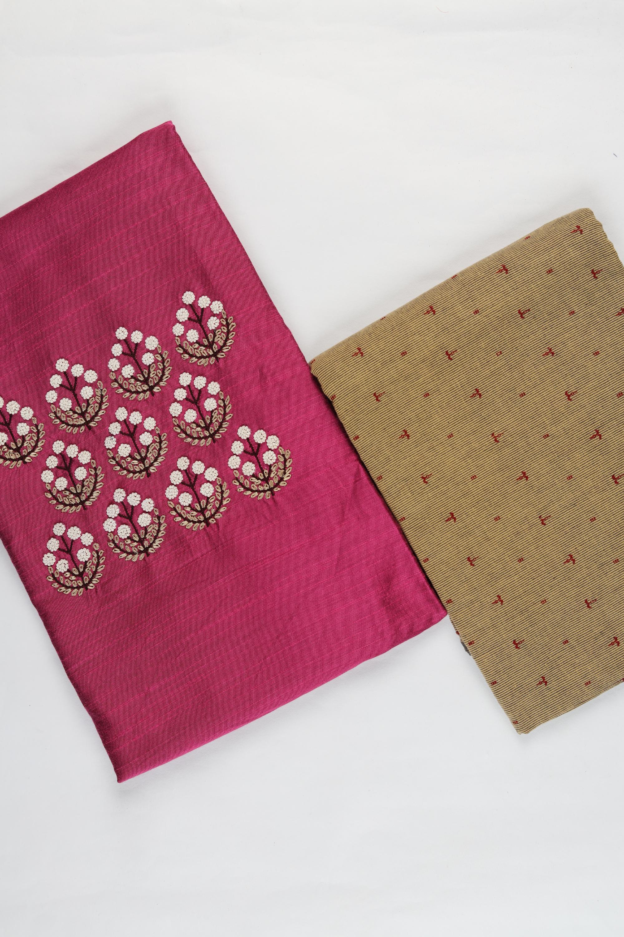 embroidered Cotton Silk Set-12