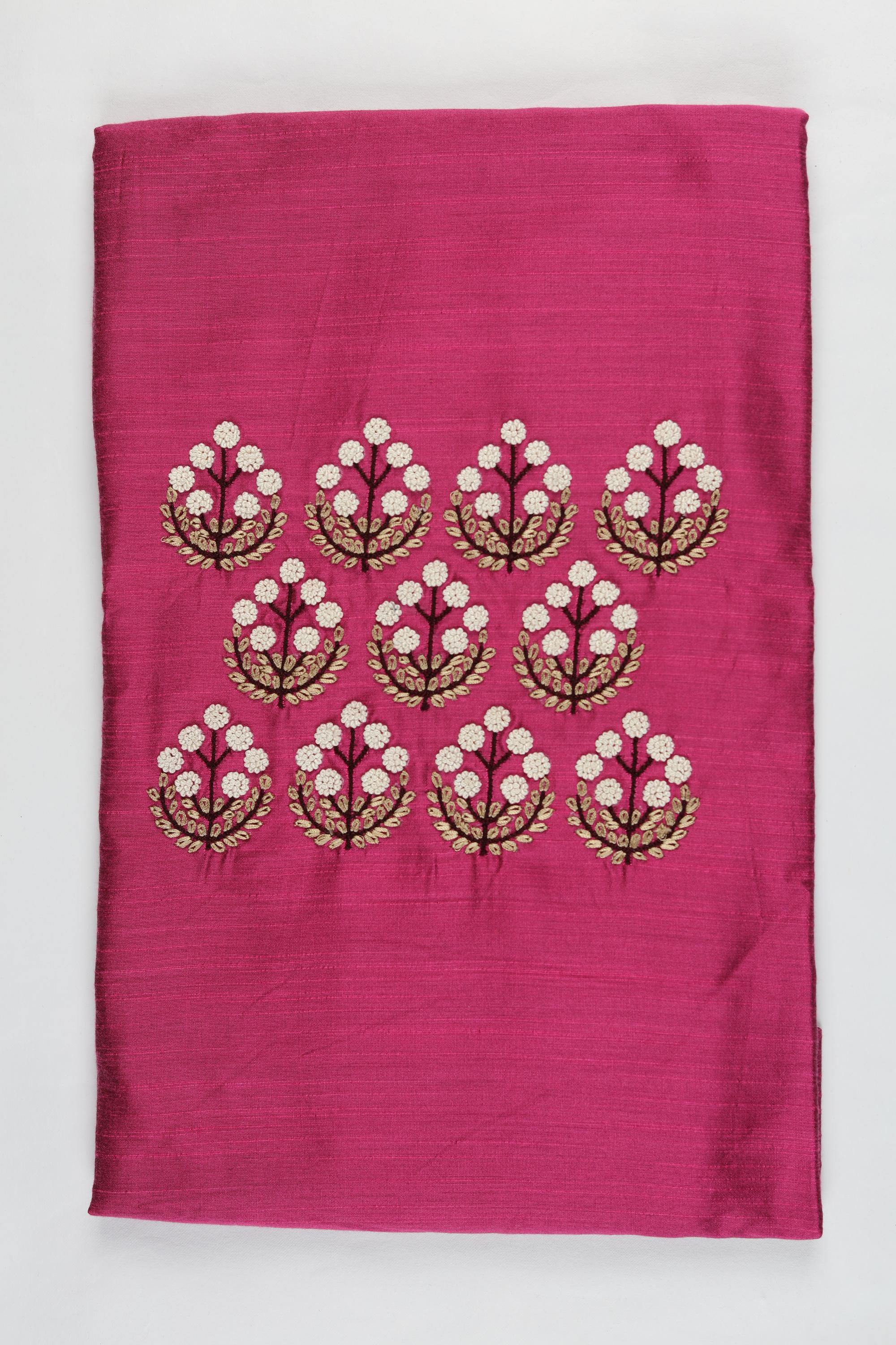 embroidered Cotton Silk Set-12