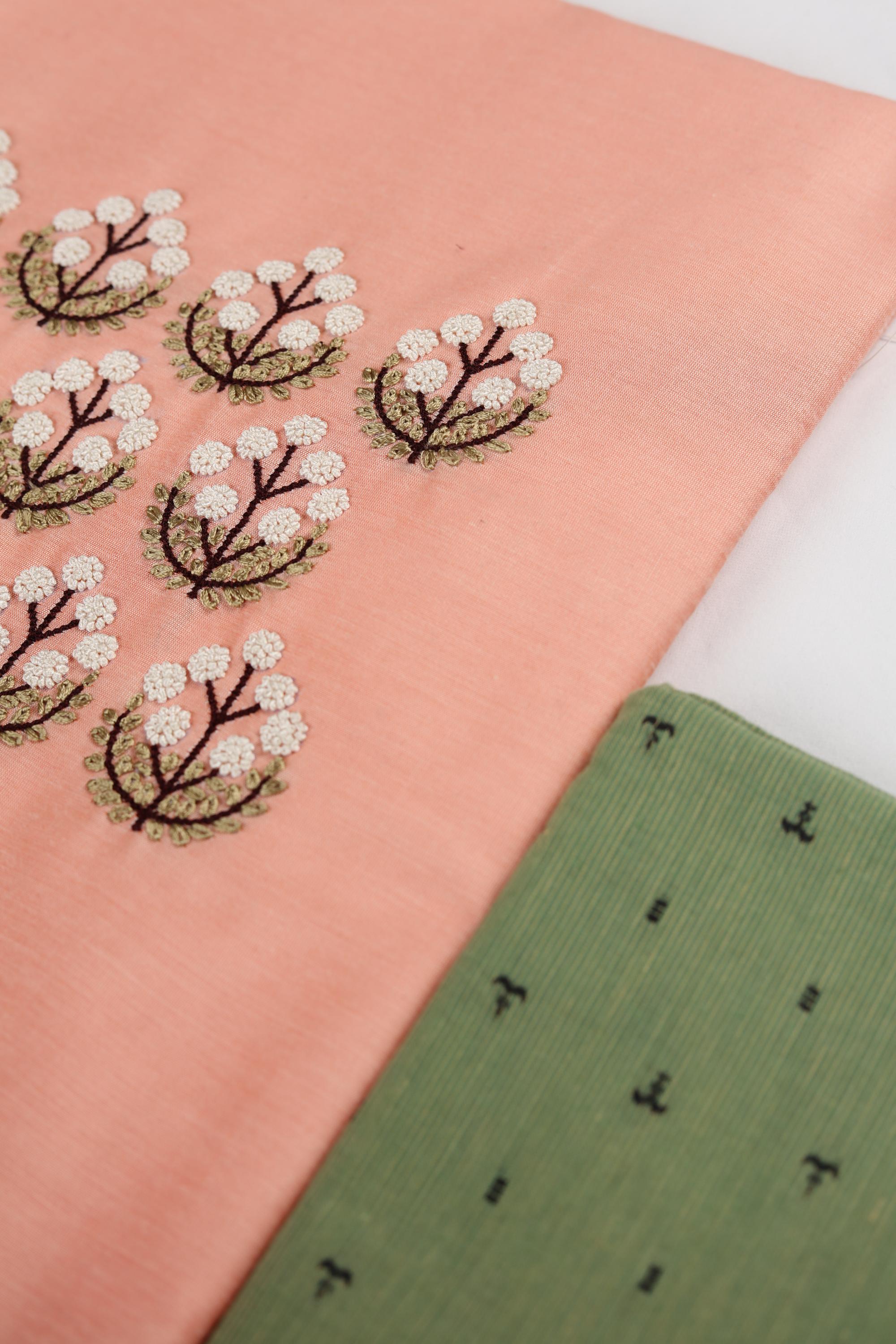 embroidered Cotton Silk Set-13