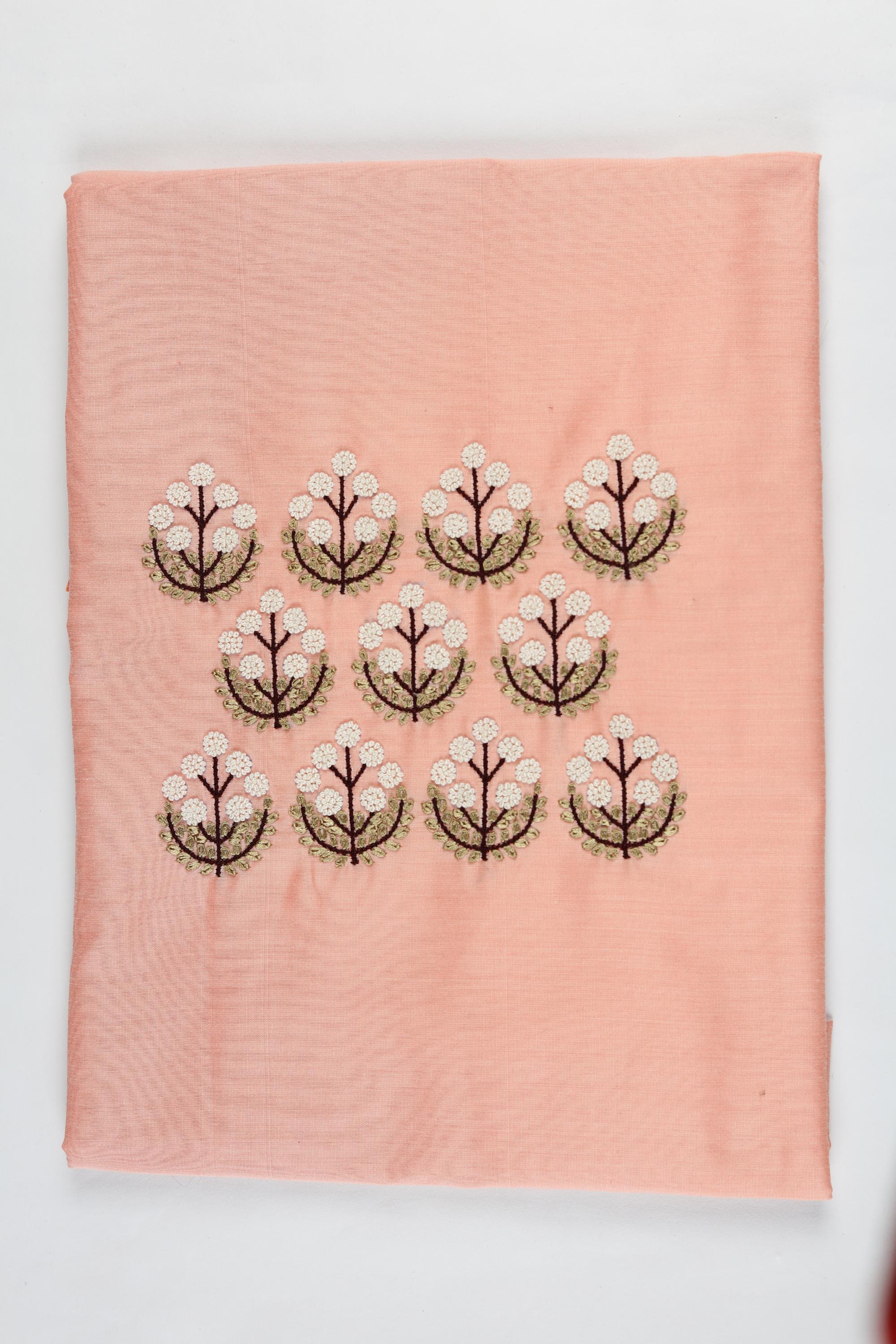 embroidered Cotton Silk Set-13