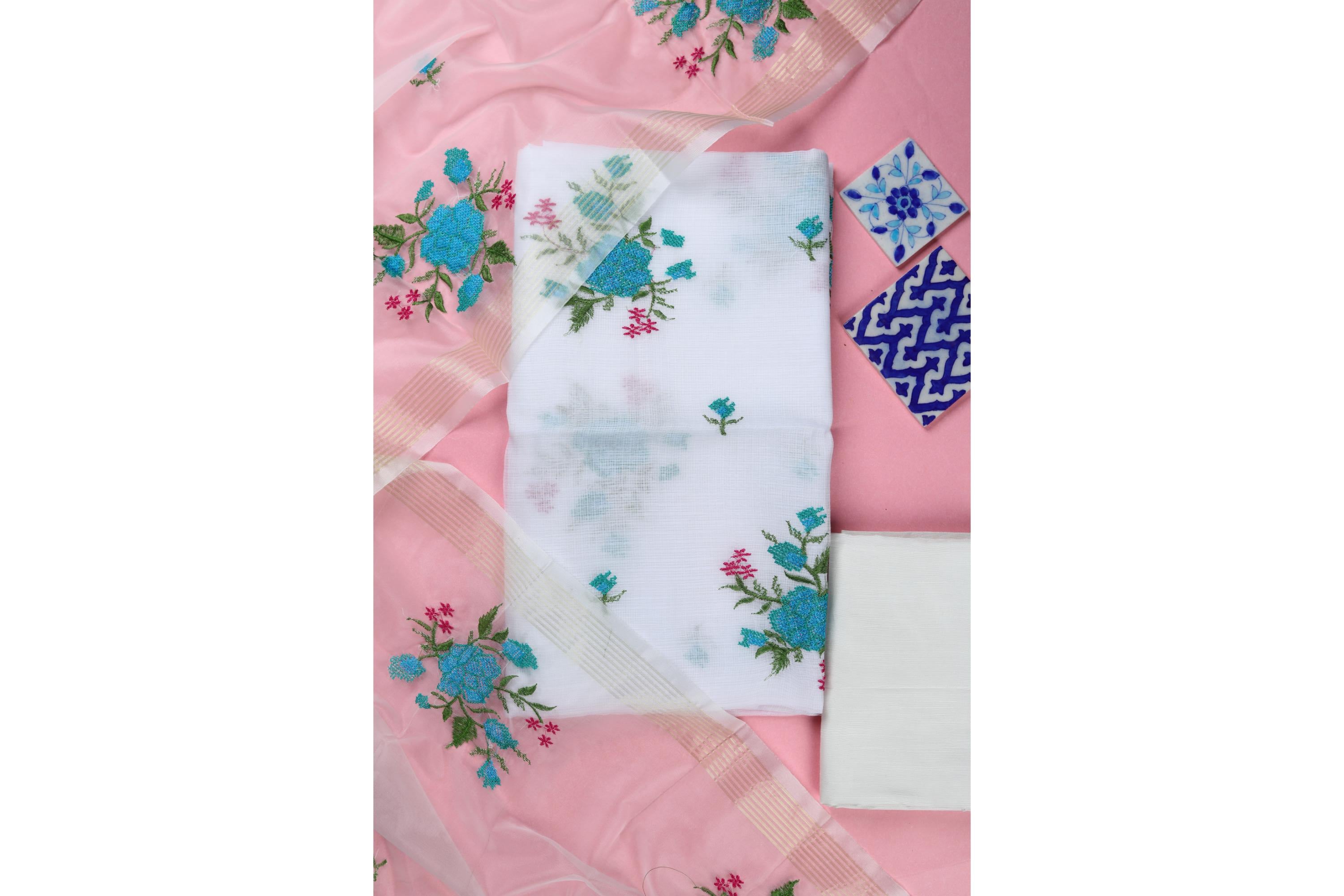 ELEGANT KOTA TOP AND DUPATTA SET WITH COTTON SILK BOTTOM-14