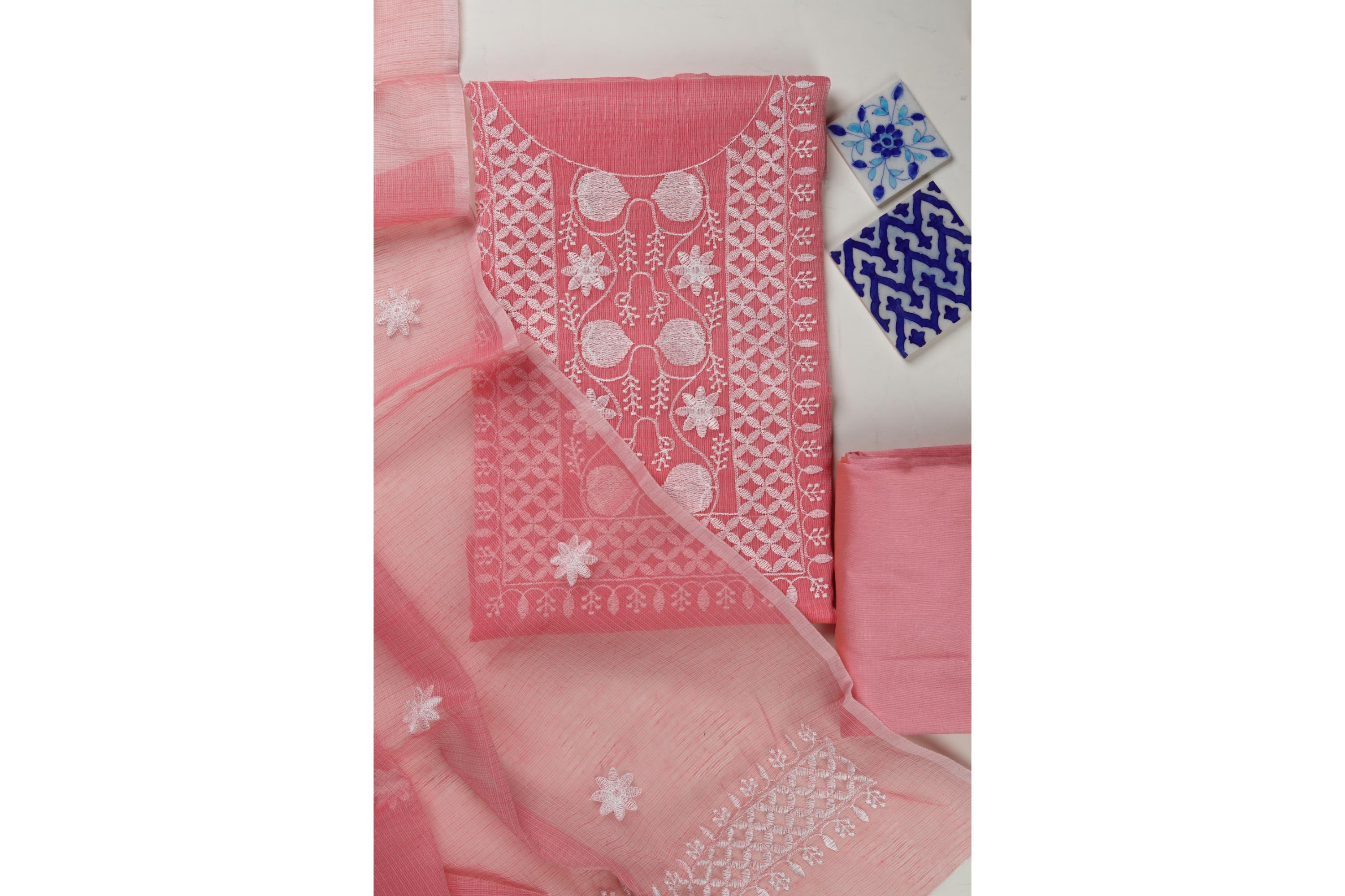 ELEGANT KOTA TOP AND DUPATTA SET WITH COTTON SILK BOTTOM-19
