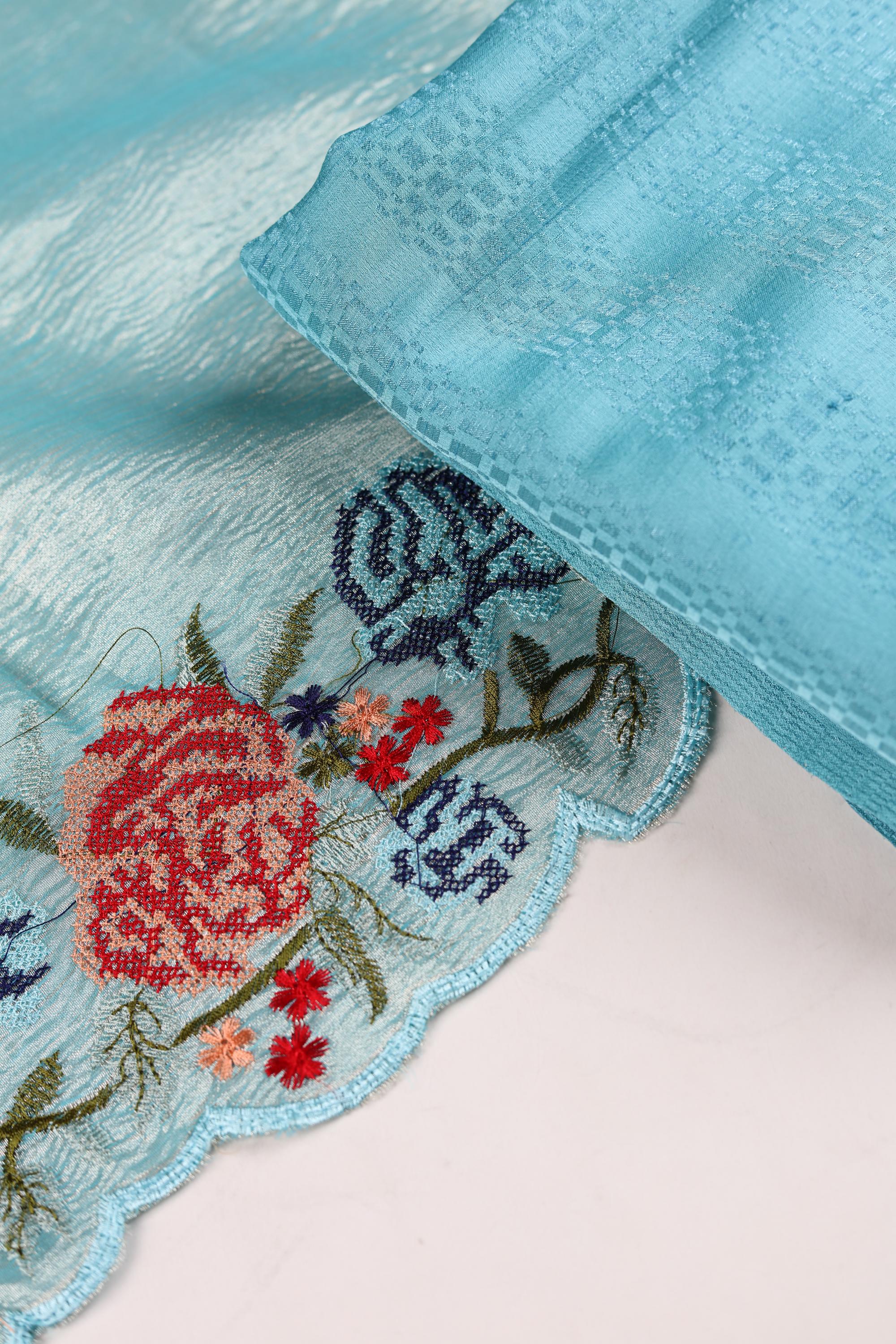 semi-silk Set with tissue dupatta-68