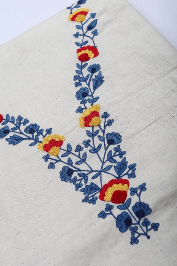 Lavalier - Yellow & Blue Floral Gawaksh Signature