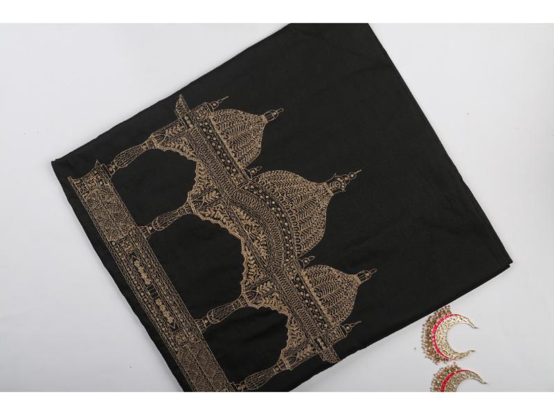Black Cotton SILK Fabric