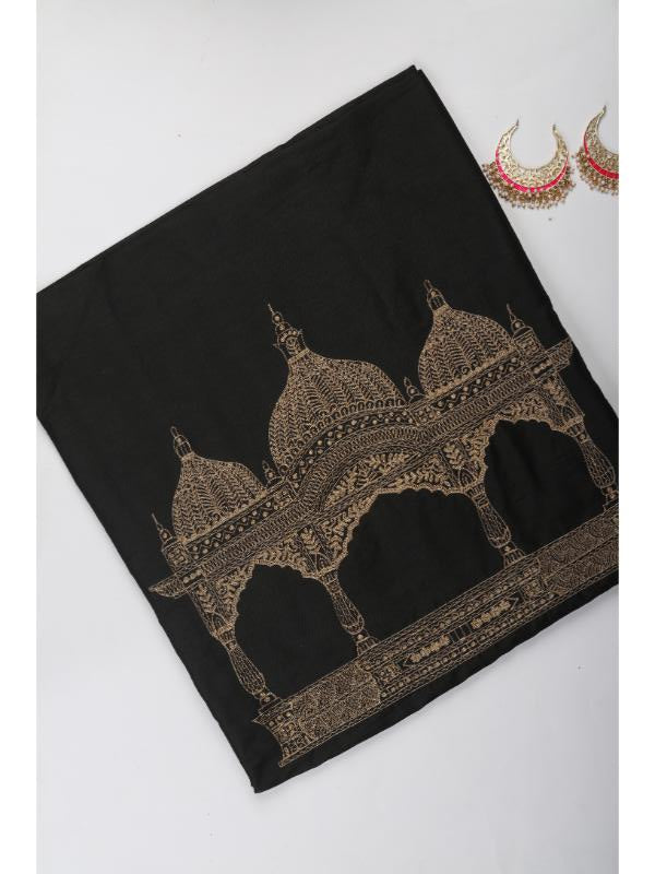 Black Cotton SILK Fabric