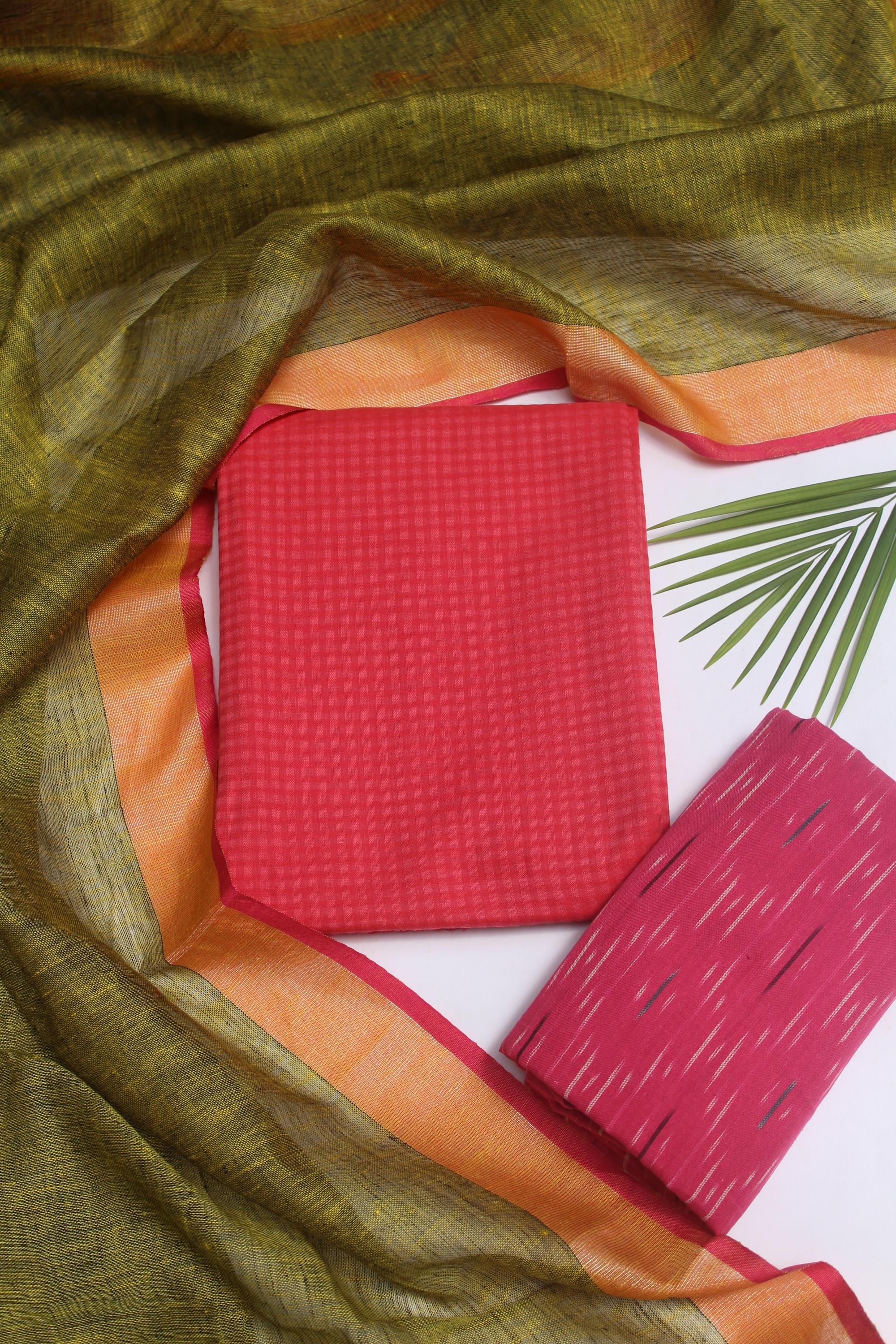 Cotton 3 Piece Unstitched Set -85