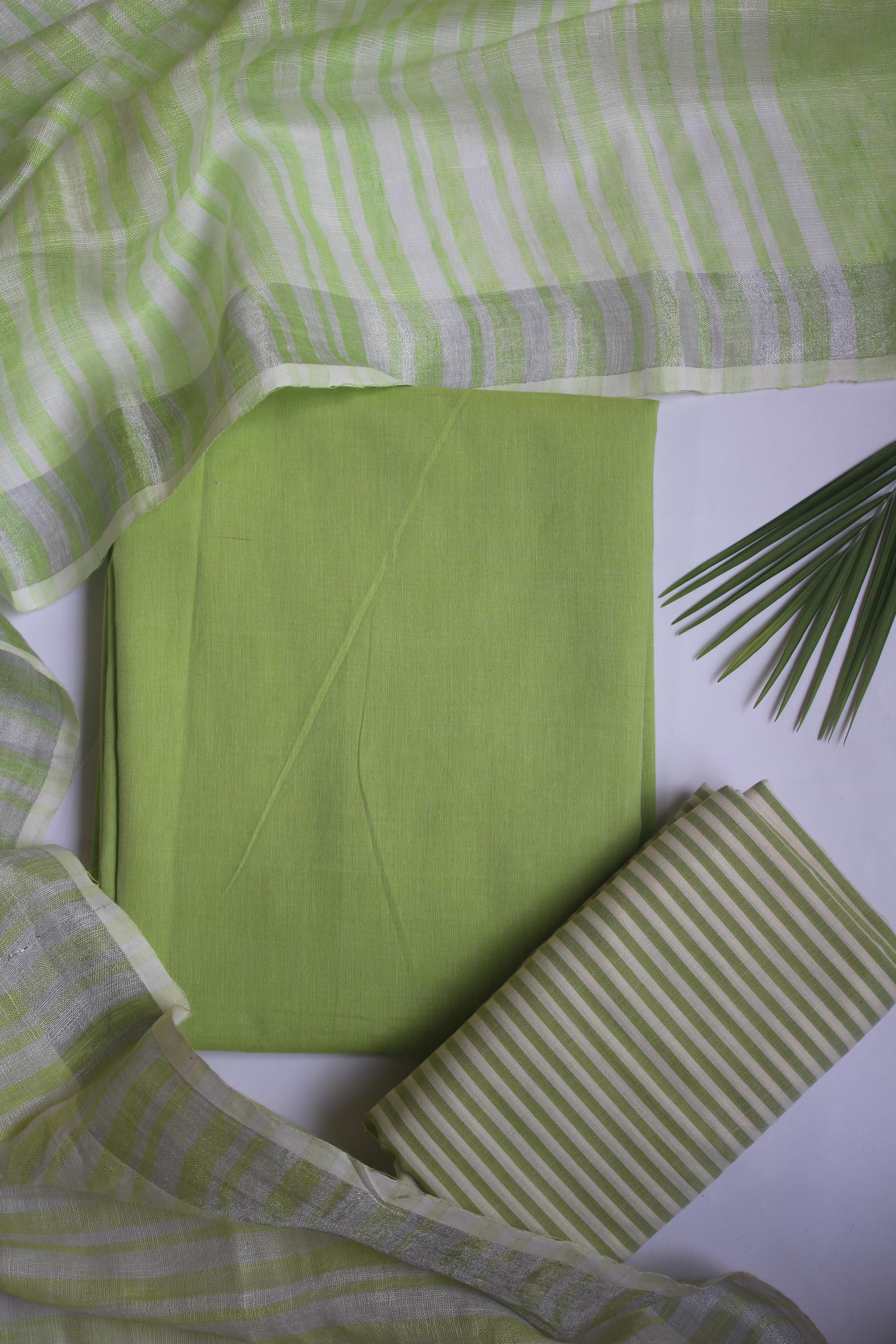 Cotton 3 Piece Unstitched Set - 94 b